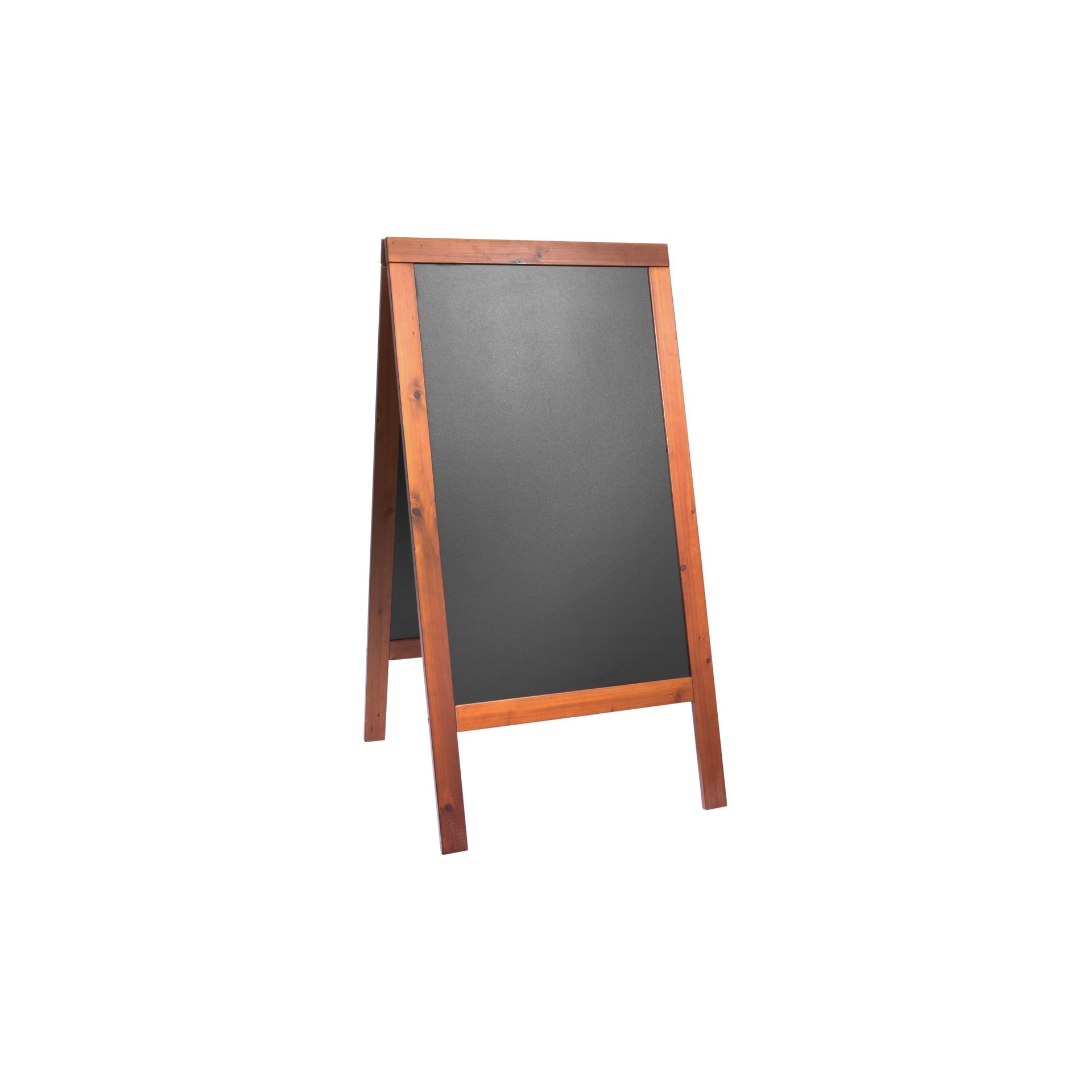 Kundenstopper mit Kreidetafel , mahagonifarben