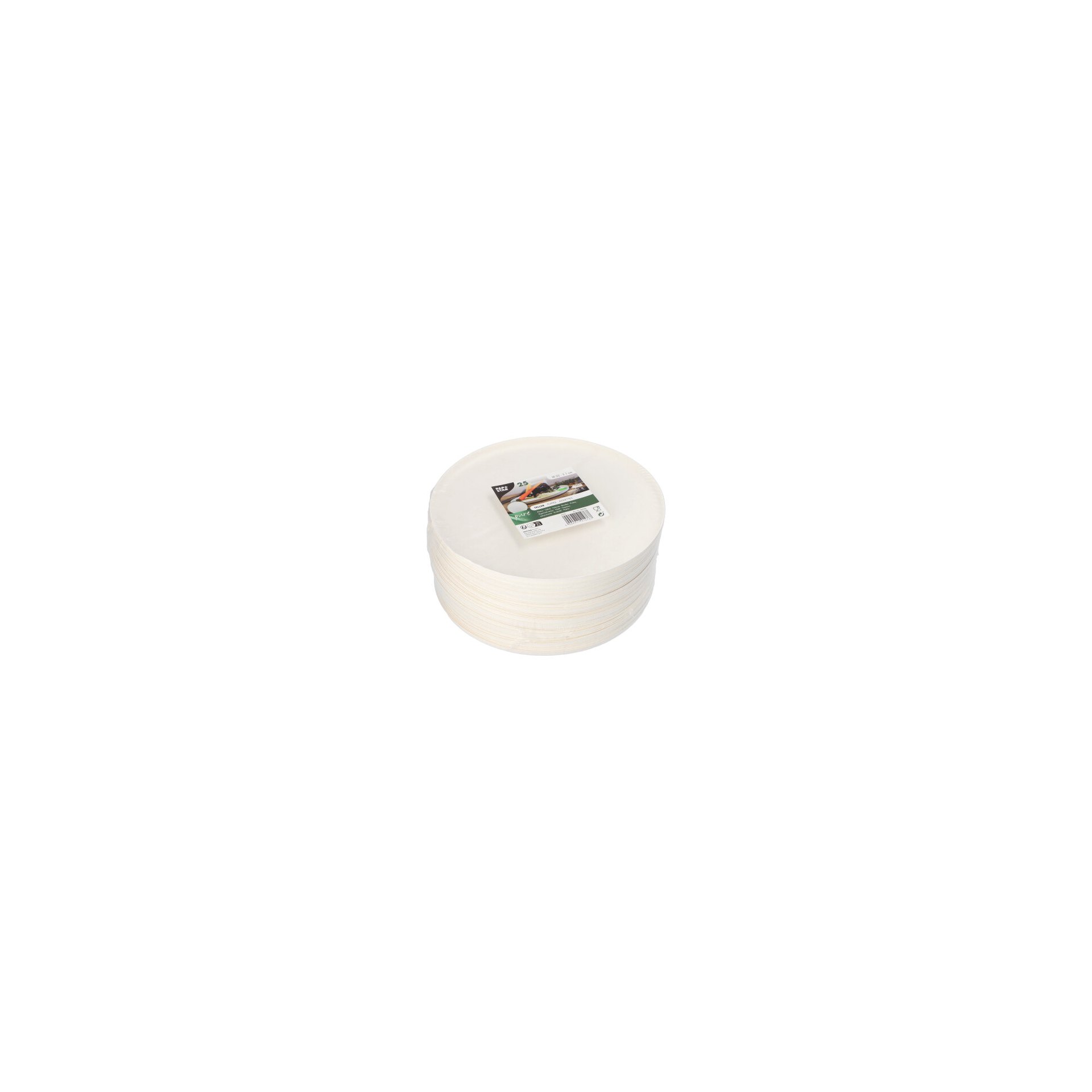 Teller Zuckerrohr "pure" rund Ø 22 cm · 1 cm weiss "Cella" Teller Zuckerrohr "pure" rund Ø 22 cm · 1 cm weiss "Cella"
