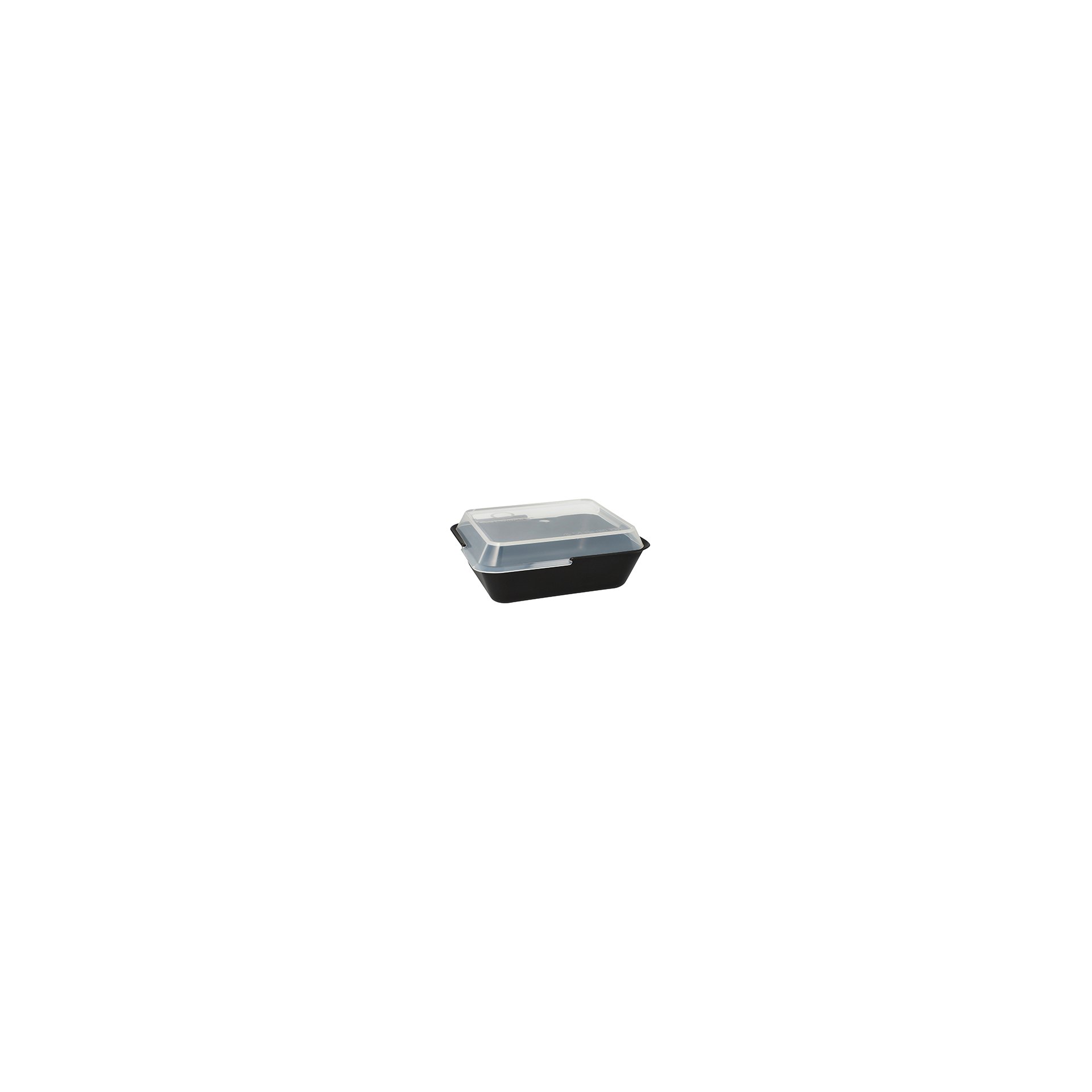 "Circulware" Mehrweg-Schalen Mix & Match eckig 4,7 cm x 15,6 cm x 11,7 cm schwarz