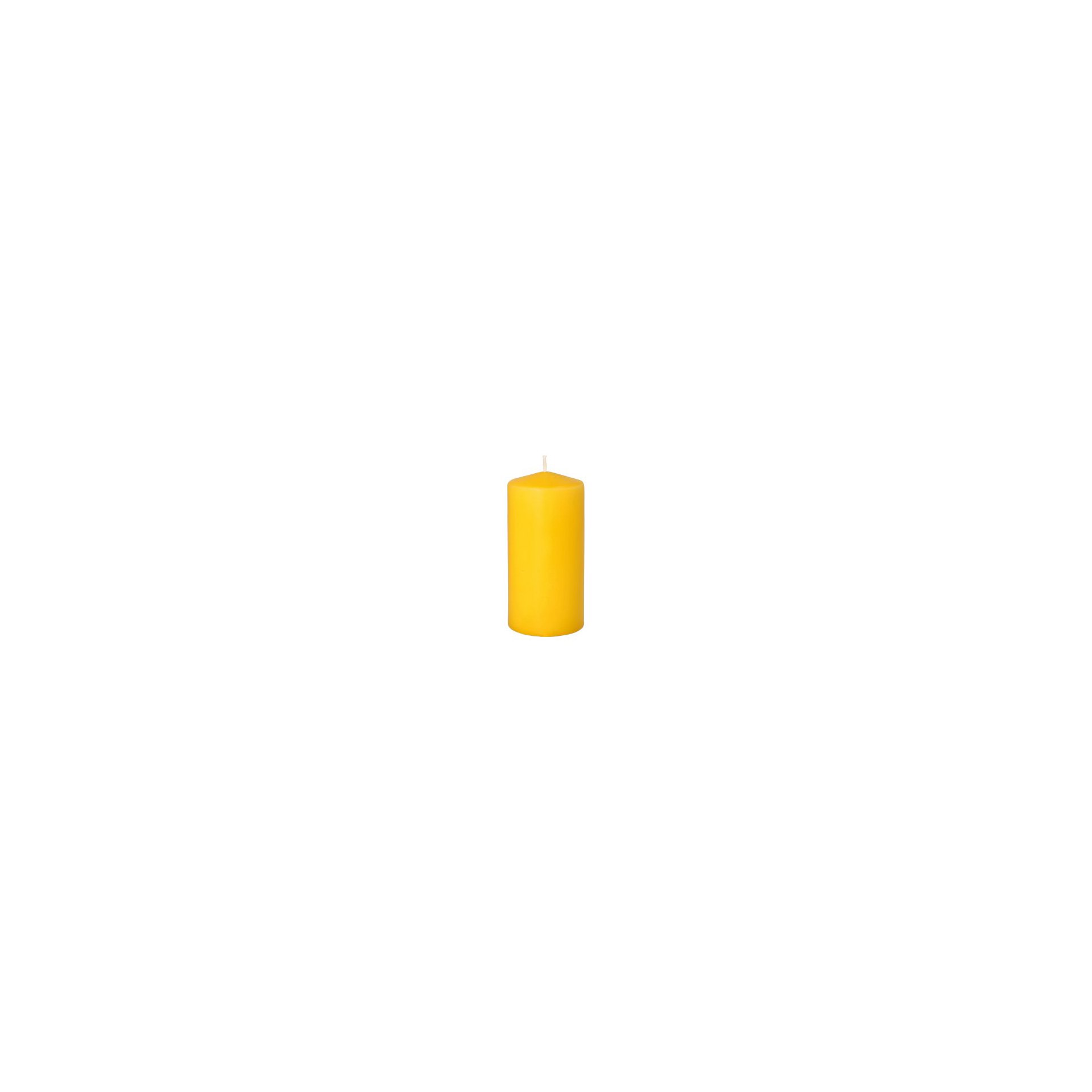 Stumpenkerzen Ø 50 mm · 100 mm goldgelb