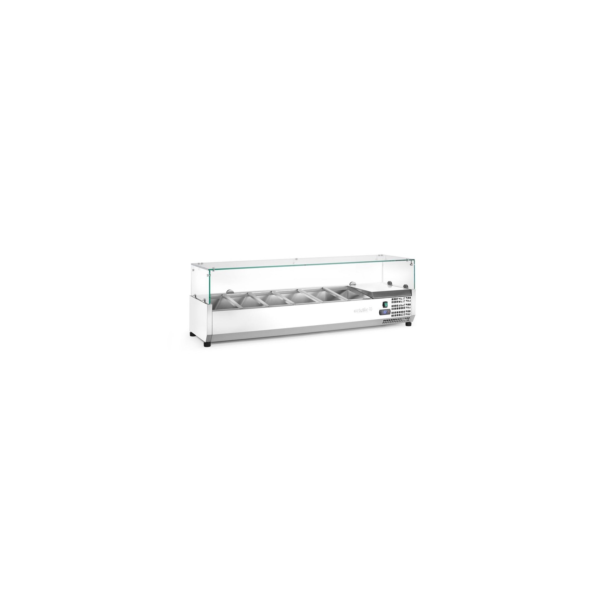 Aufsatz-Kühlvitrine Arktic, 6x GN 1/3 1405x420x456mm