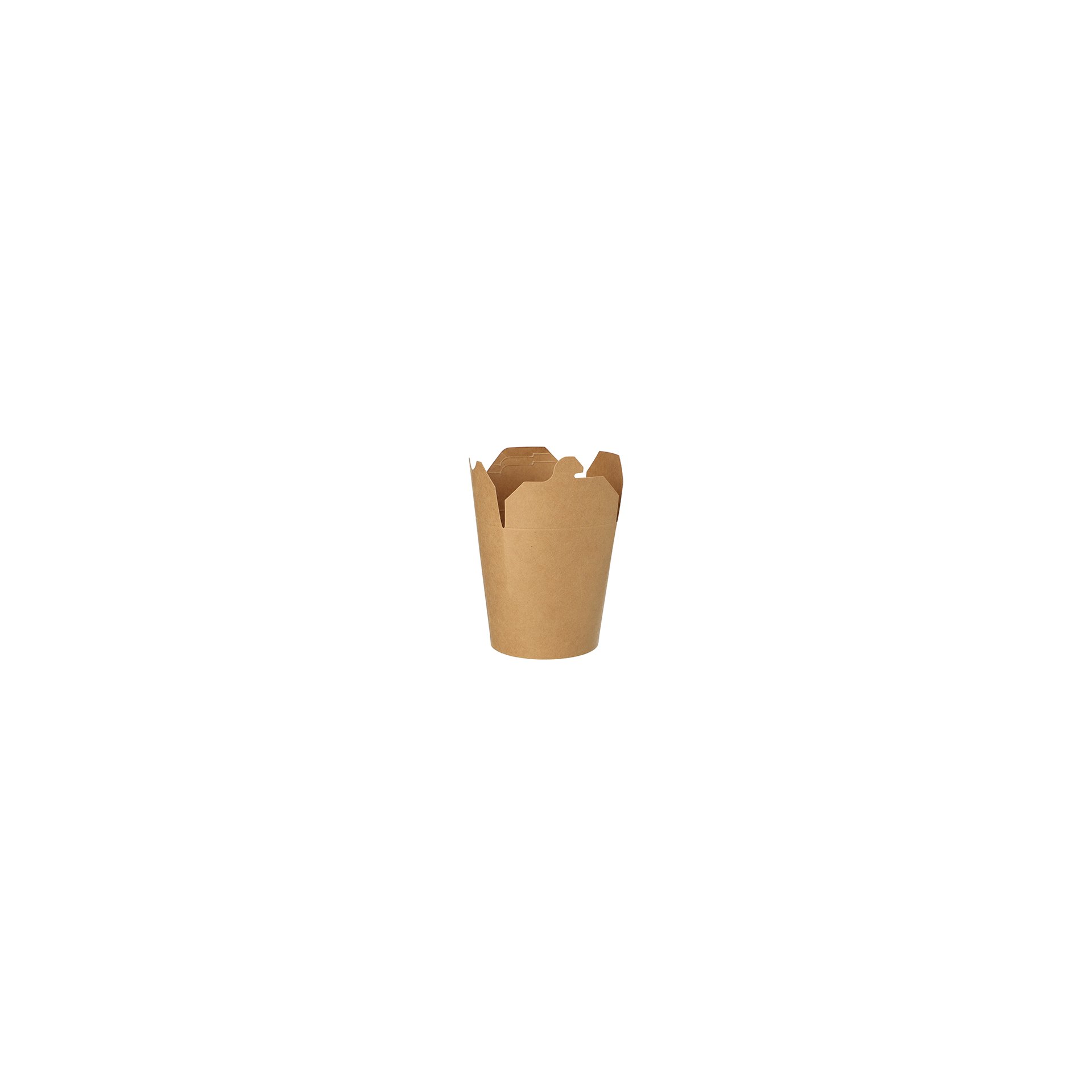 Snackboxen, Pappe rund 550 ml 9,7 cm x 8,6 cm x 7,4 cm braun