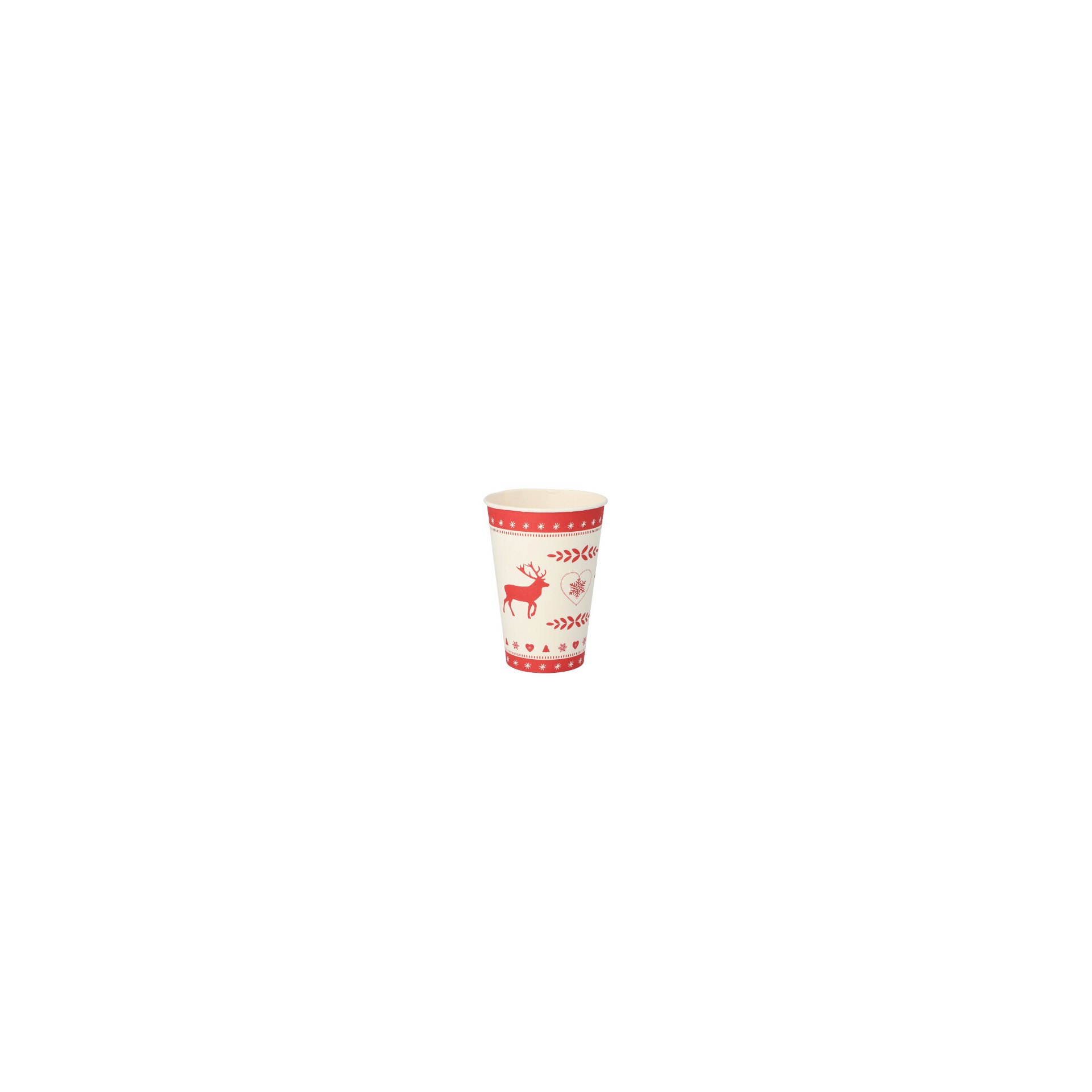 Trinkbecher, Pappe 0,2 l Ø 7 cm · 9,7 cm rot "Rennes" Trinkbecher, Pappe 0,2 l Ø 7 cm · 9,7 cm rot "Rennes"