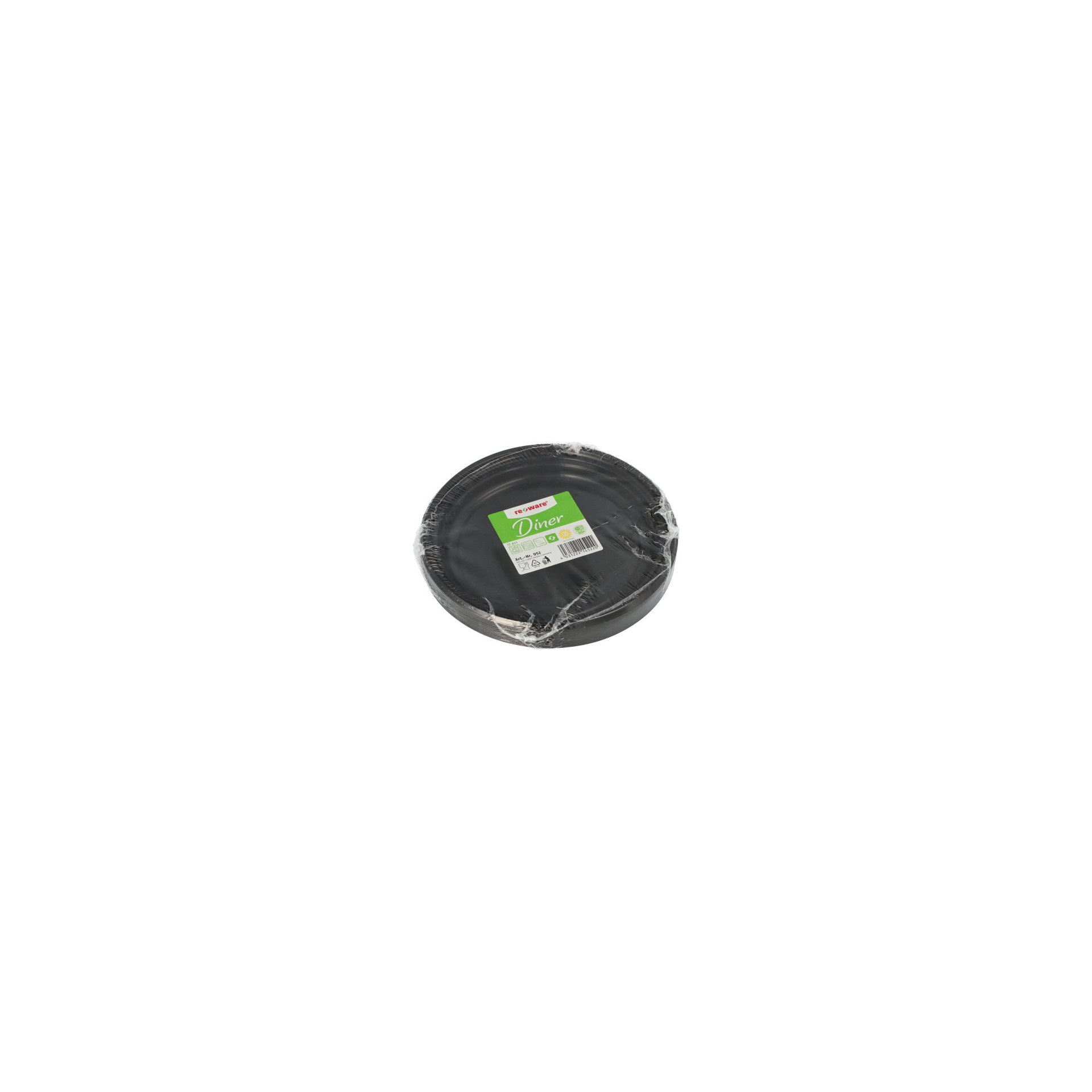 Mehrweg-Menü-Teller PP ungeteilt Ø 22 cm · 2,6 cm schwarz Mehrweg-Menü-Teller PP ungeteilt Ø 22 cm · 2,6 cm schwarz