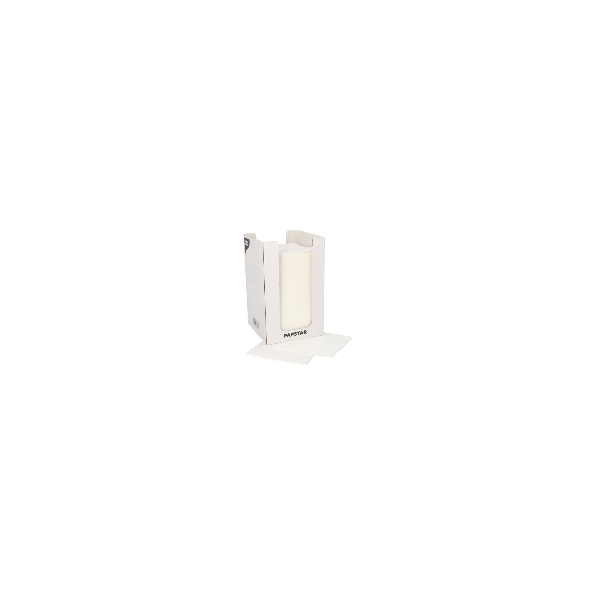 Servietten, 2-lagig "PUNTO" 1/4-Falz 20 cm x 20 cm weiss in Spenderbox