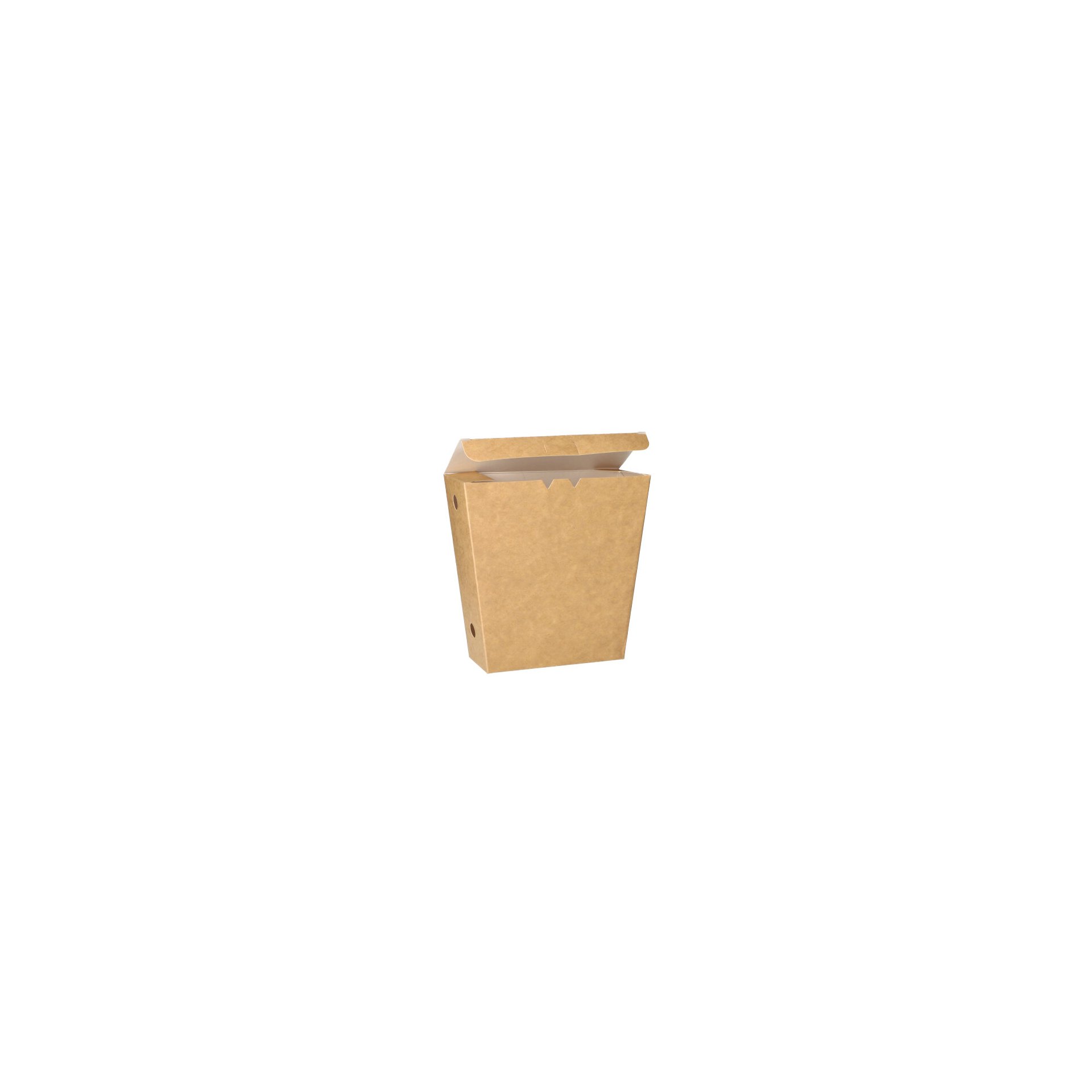 Pommes-Frites-Schütte, Pappe "pure" 4,3 cm x 14,5 cm x 11 cm braun mit Klappdeckel