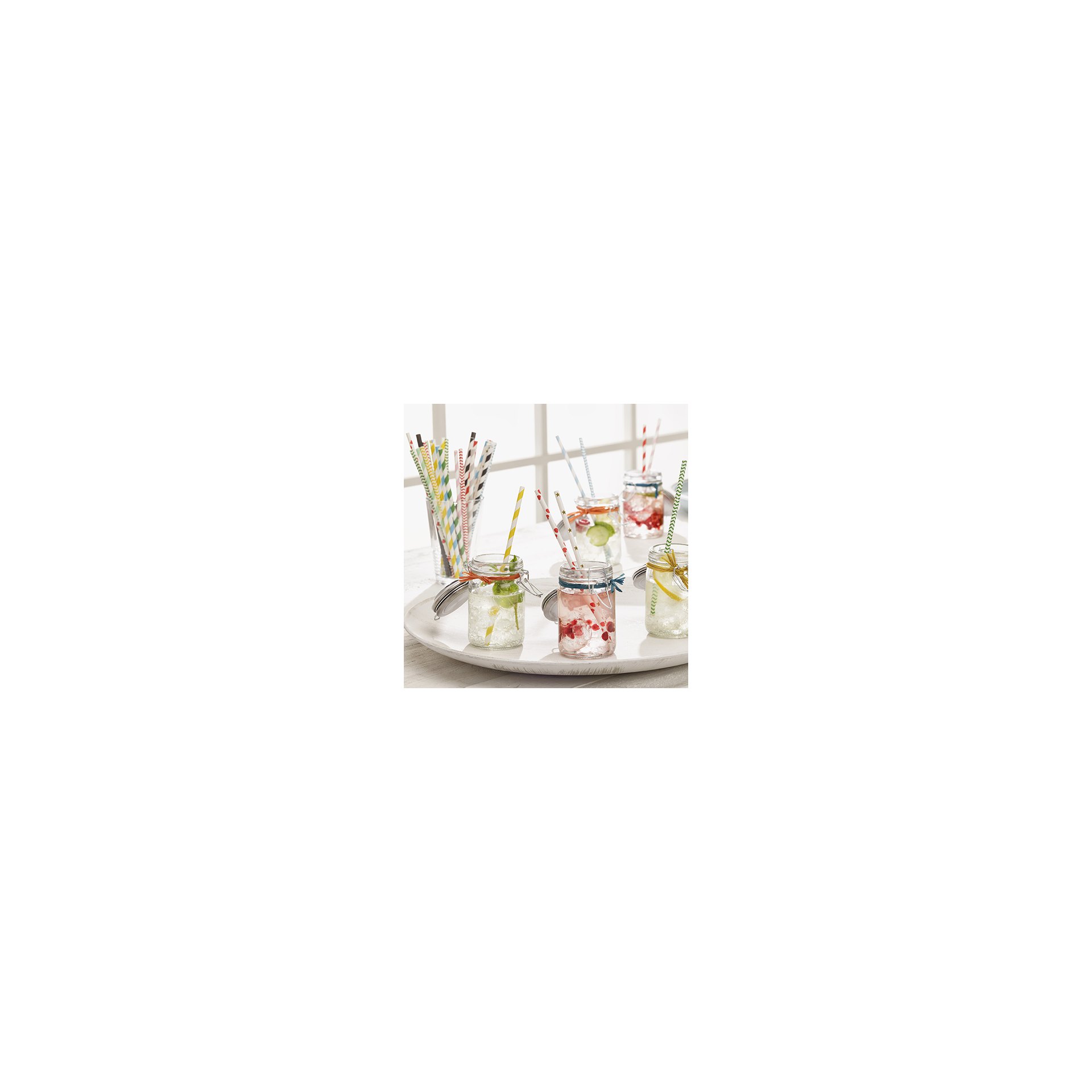 Trinkhalme, Papier Ø 6 mm · 20 cm schwarz