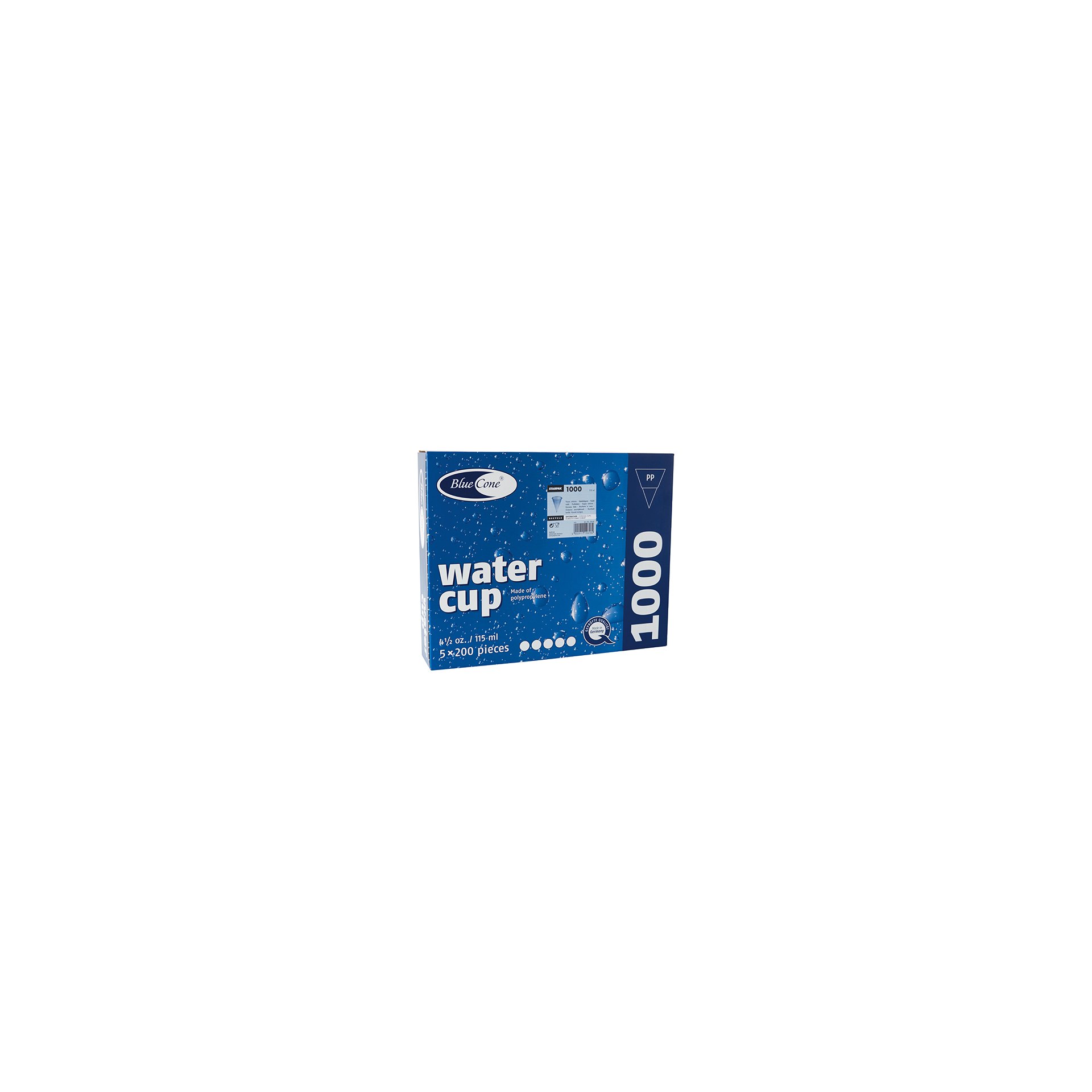 Spitzbecher, PP 115 ml Ø 7,03 cm · 9,5 cm blau Blue Cone
