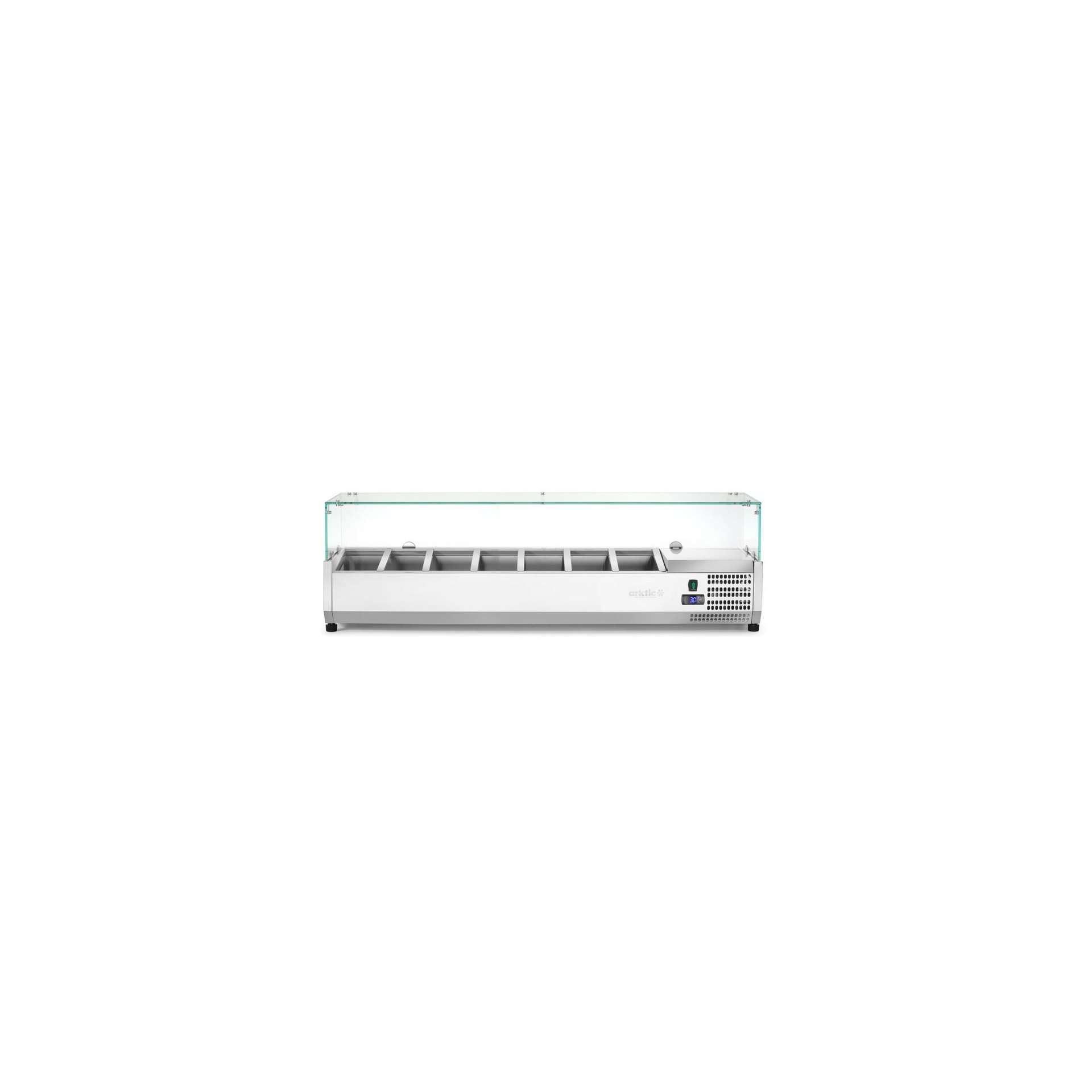 Aufsatz-Kühlvitrine Arktic, 7x GN ¼ 1505x335x460mm Aufsatz-Kühlvitrine Arktic, 7x GN ¼ 1505x335x460mm