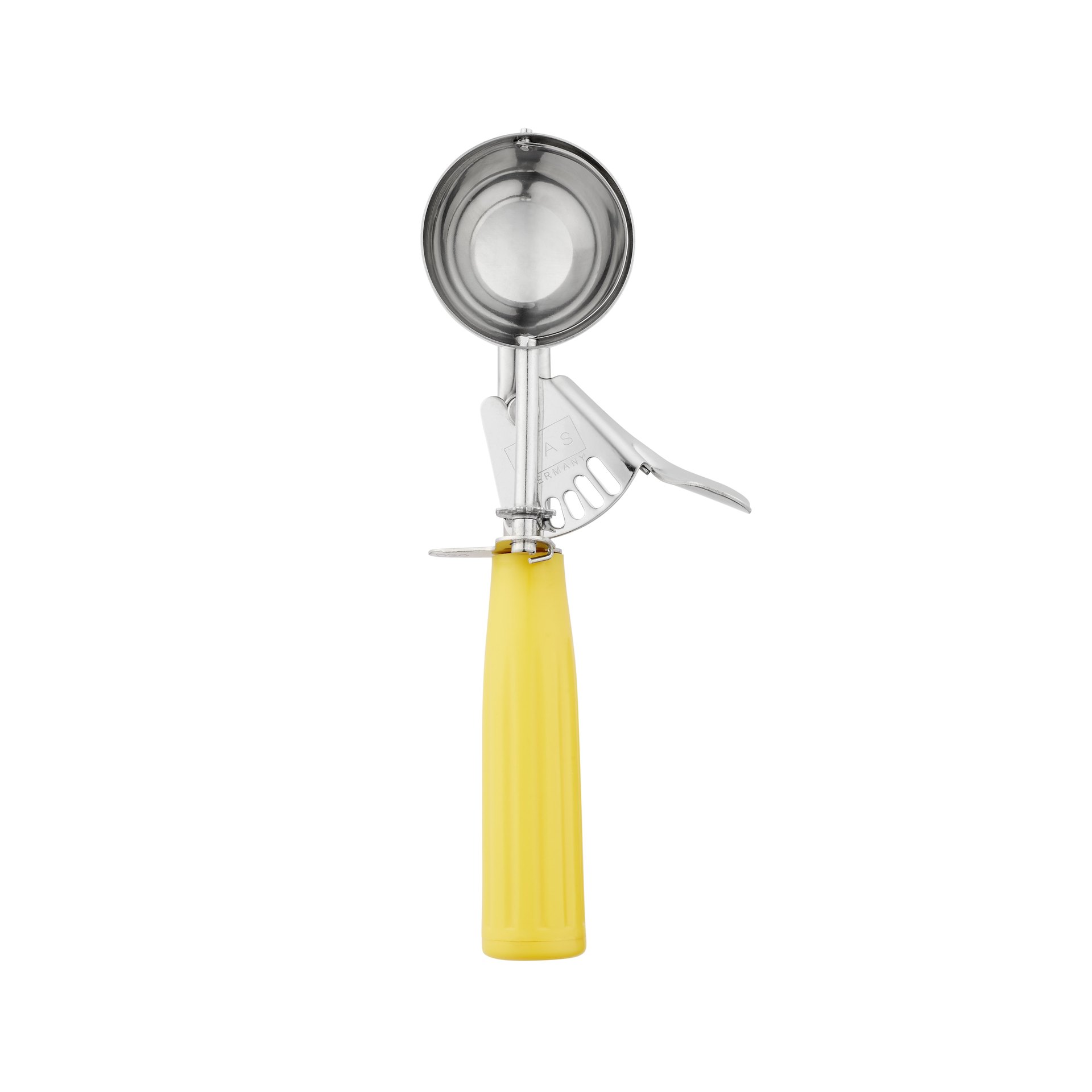 Portionierer, 21 cm,Ø 5,5 cm, gelber Griff, Polypropylen Portionierer, 21 cm,Ø 5,5 cm, gelber Griff, Polypropylen