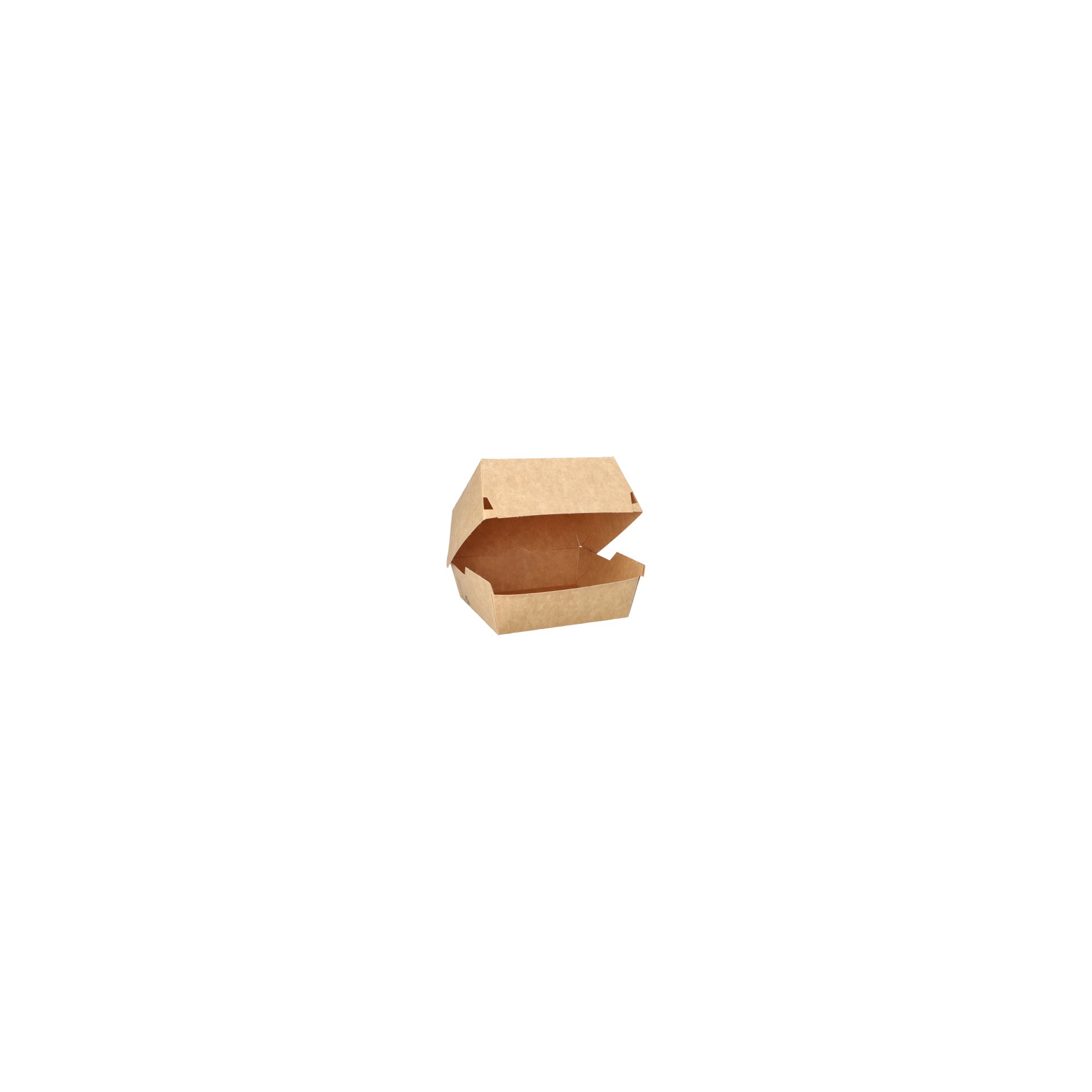 Burgerboxen, Pappe 7,8 cm x 11,5 cm x 11 cm braun "100% Fair" groß