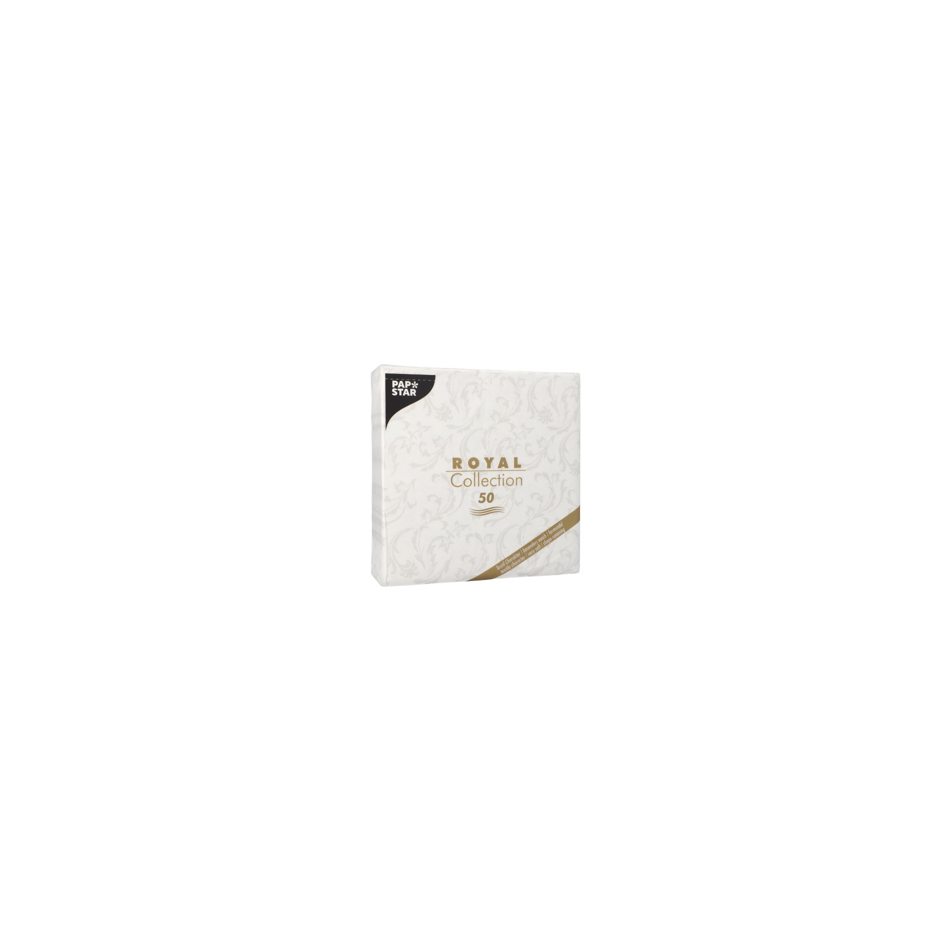 Servietten "ROYAL Collection" 1/4-Falz 40 cm x 40 cm weiss "Damascato"