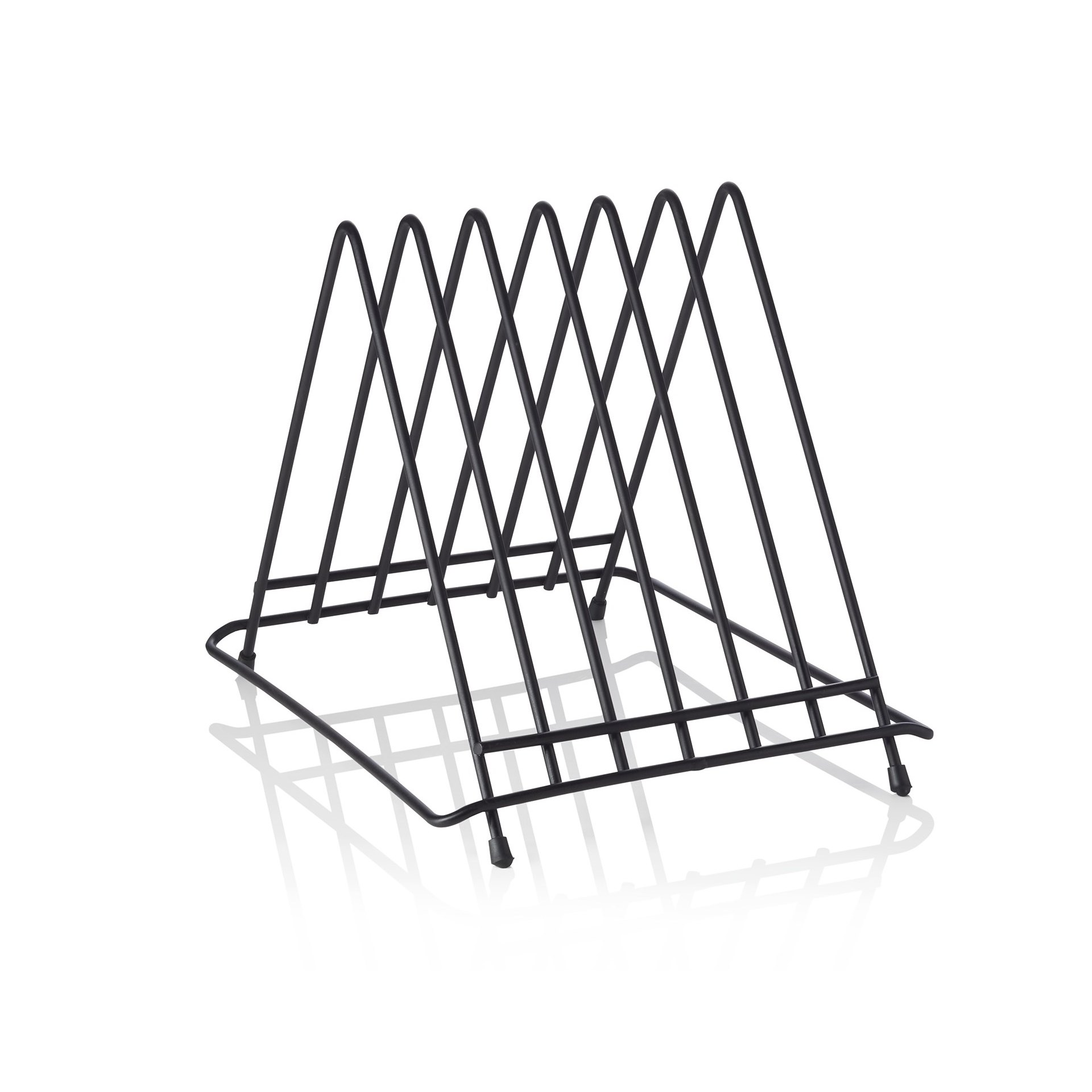 Schneidbretthalter für 6 Bretter bis max. 2,8 cm, 34,5 x 26,5 x 27,5, Chromnickelstahl, pulverbeschichtet schwarz