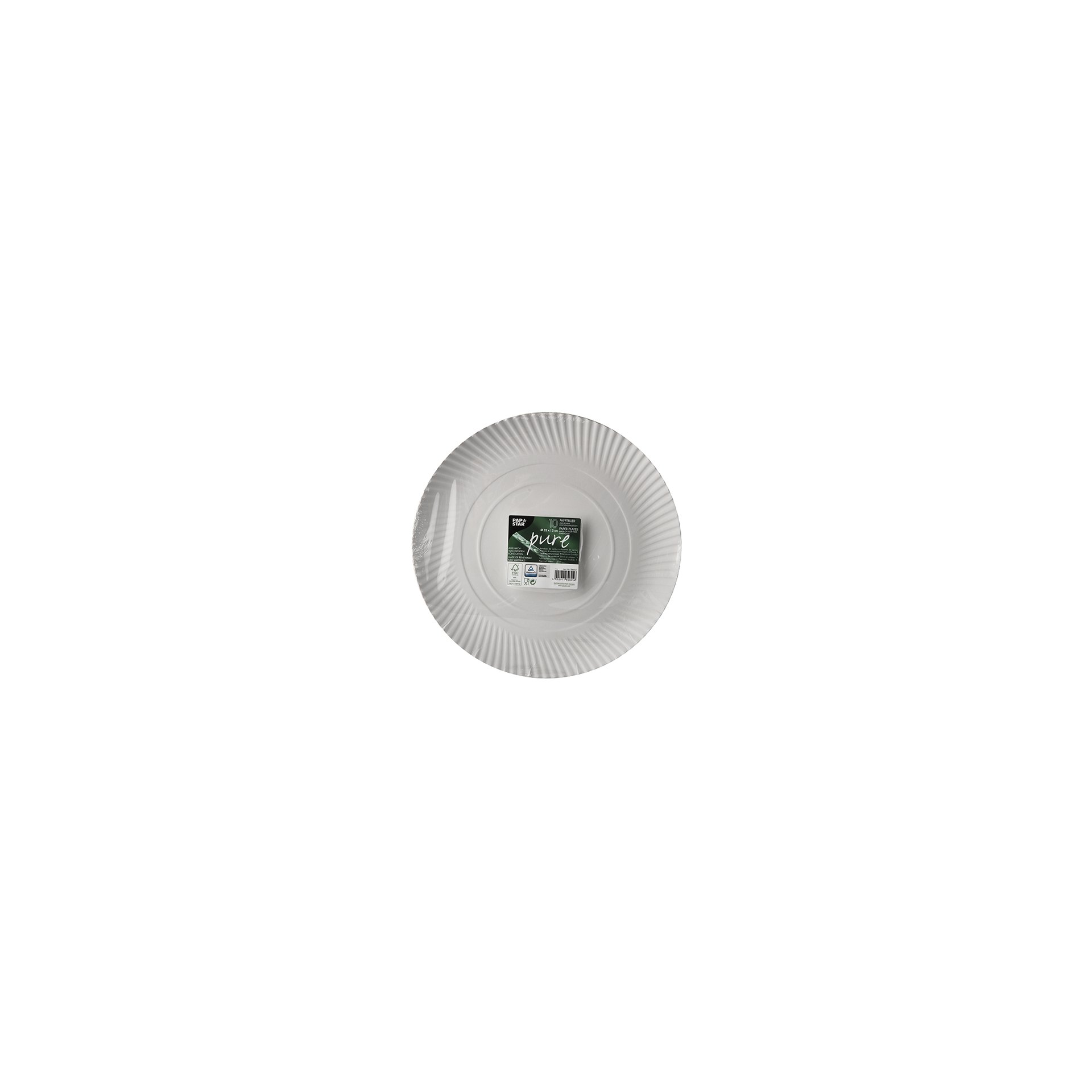 Teller, Pappe "pure" rund Ø 32 cm · 2 cm weiss