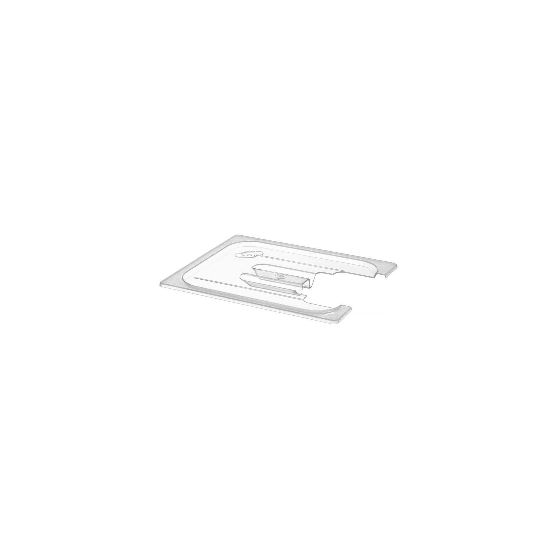 Gastronorm-Deckel mit Sous-Vide-Stab-Aussparung, GN 1/2, Transparent, 265x325mm Gastronorm-Deckel mit Sous-Vide-Stab-Aussparung, GN 1/2, Transparent, 265x325mm