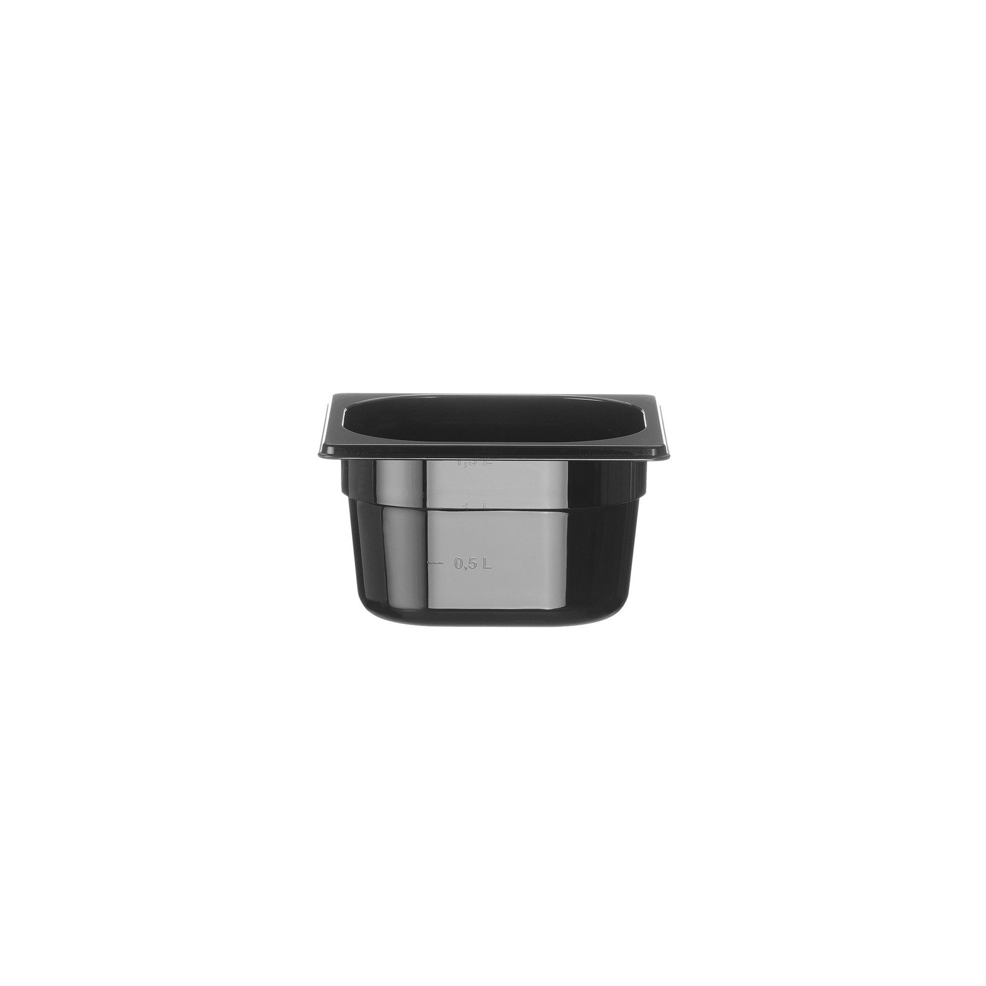 Gastronorm-Behälter 1/6, Profi Line, GN 1/6, 1,6L, Schwarz, 176x162x(H)100mm Gastronorm-Behälter 1/6, Profi Line, GN 1/6, 1,6L, Schwarz, 176x162x(H)100mm