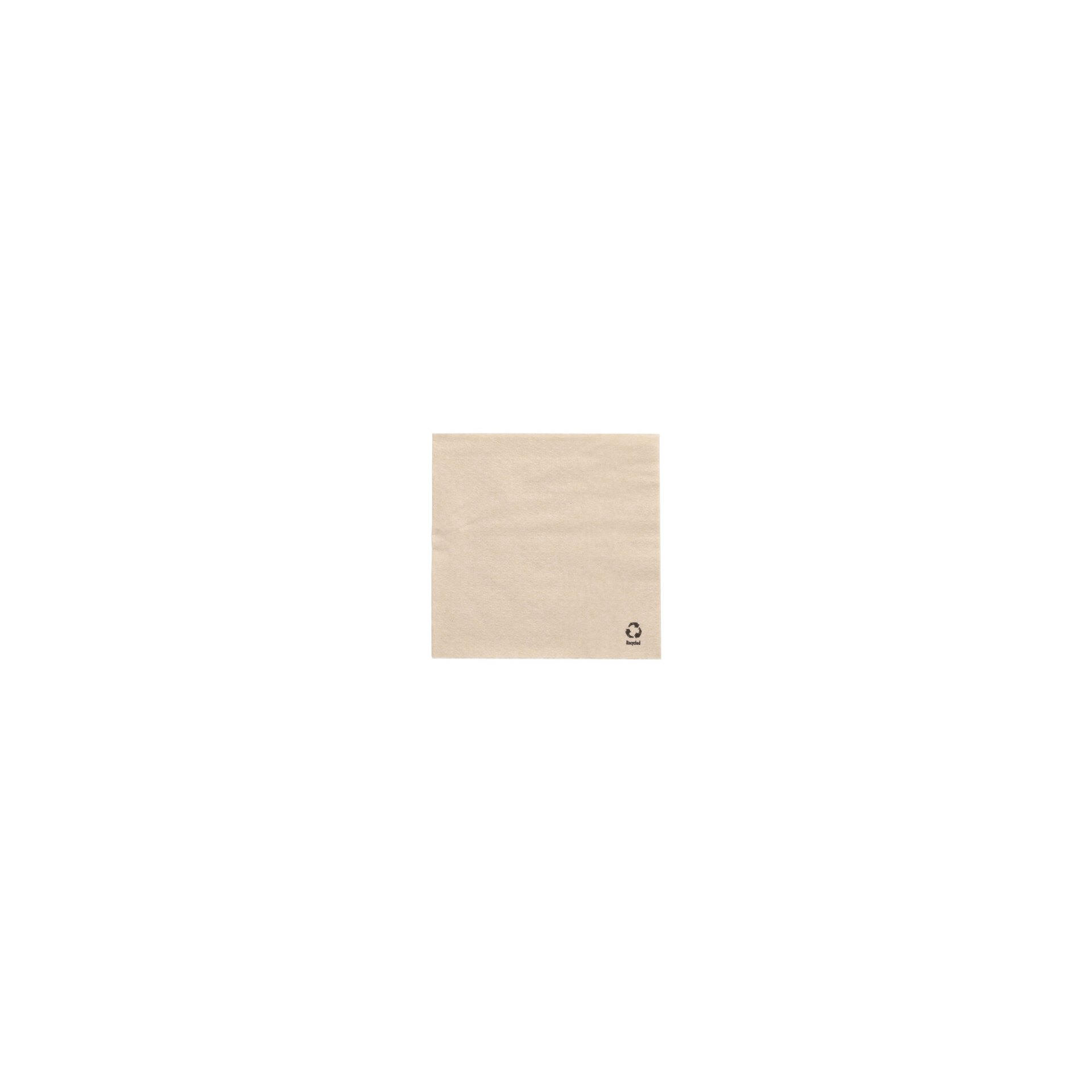 Servietten, 1-lagig 1/4-Falz 33 cm x 33 cm natur aus recyceltem Papier