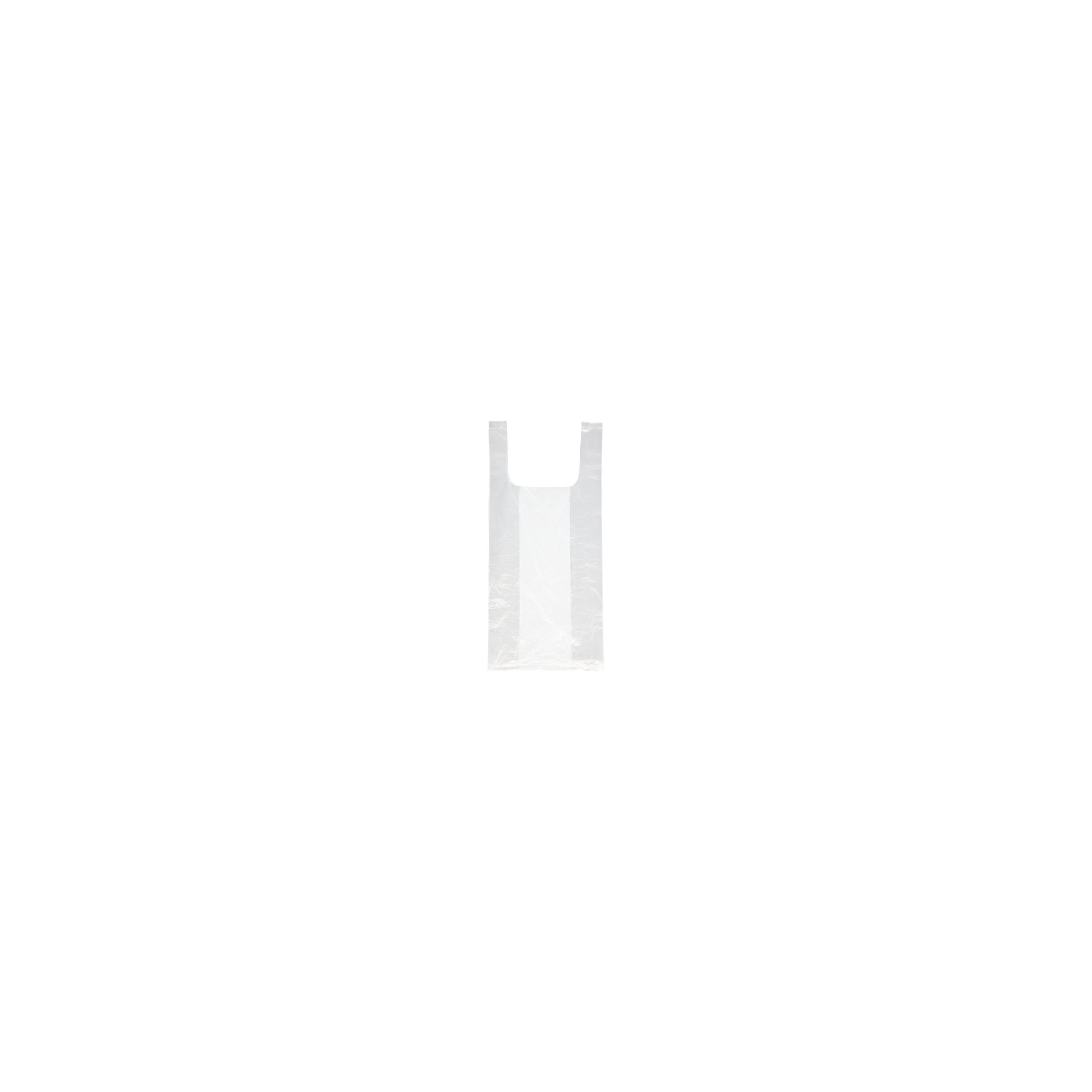 Hemdchen-Tragetaschen, HDPE 48 cm x 22 cm x 12 cm transparent Knotenbeutel