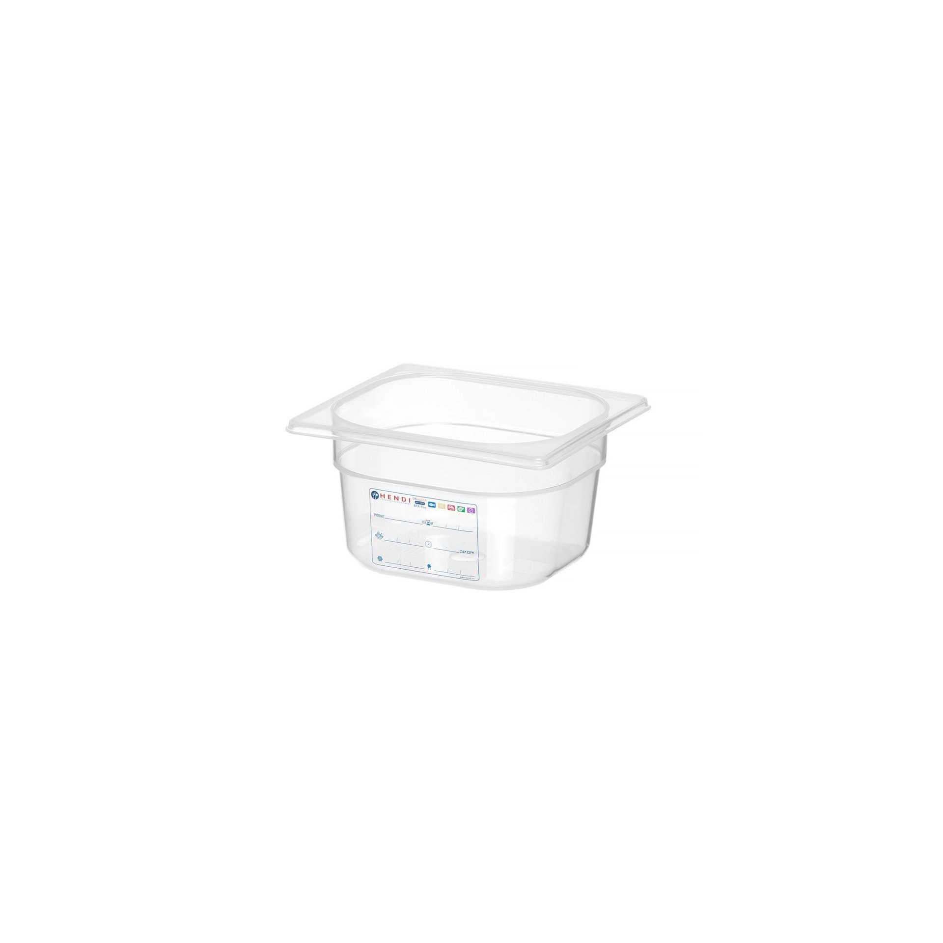 Gastronorm-Behälter 1/6, GN 1/6, 1,6L, Transparent, 176x162x(H)100mm