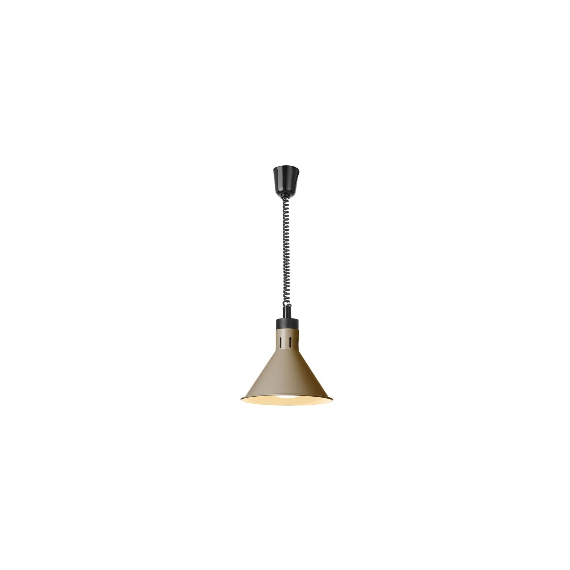 Höhenverstellbare Wärmelampe konisch, Beige, 230V/250W, ⌀275x(H)250mm Höhenverstellbare Wärmelampe konisch, Beige, 230V/250W, ⌀275x(H)250mm