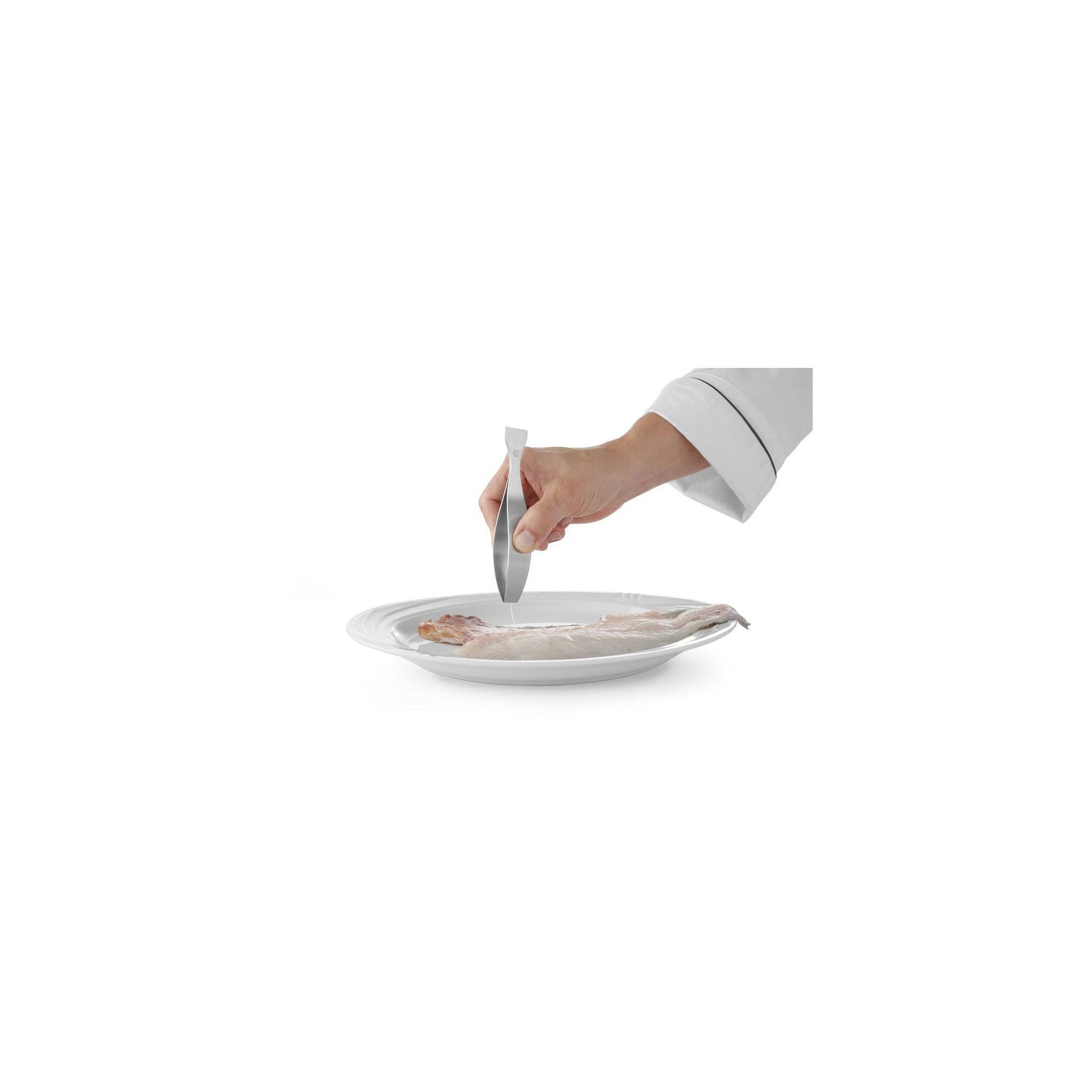 Pinzette für Fischgräten, flacher Kopf, (L)130mm