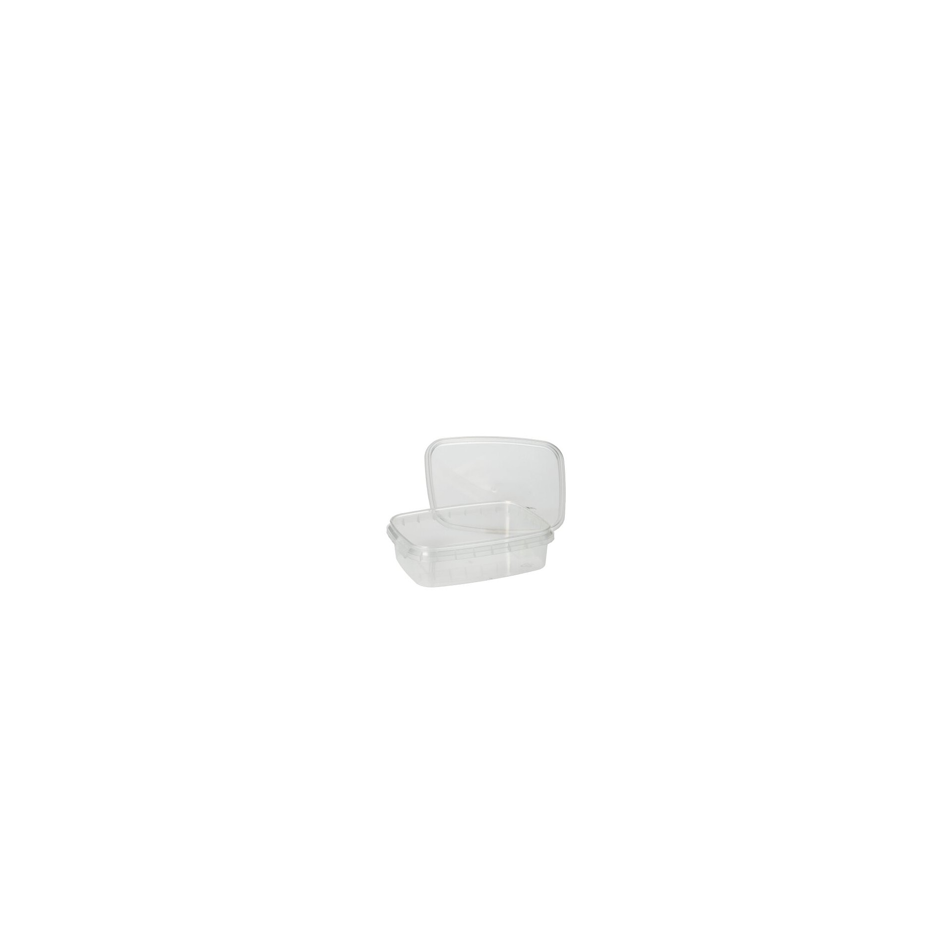 Feinkostbecher, PP eckig 150 ml 2,9 cm x 8,6 cm x 10,9 cm transparent mit Originalitätsverschluss Feinkostbecher, PP eckig 150 ml 2,9 cm x 8,6 cm x 10,9 cm transparent mit Originalitätsverschluss