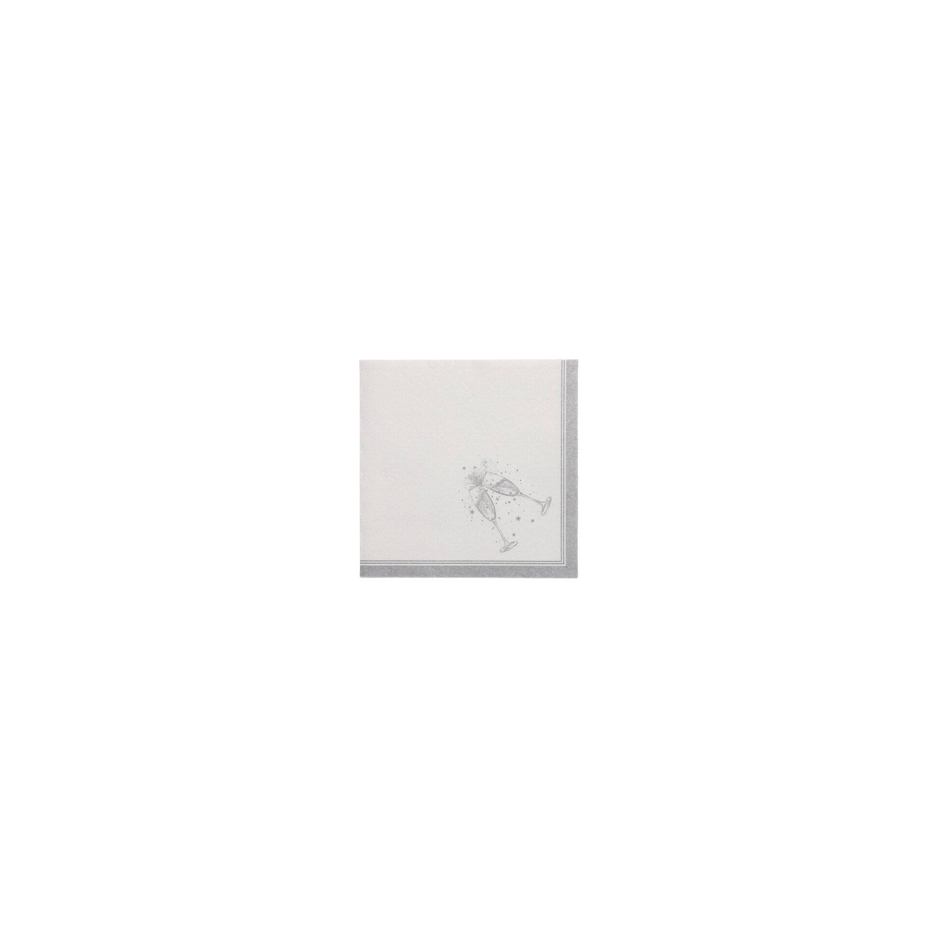 Servietten "ROYAL Collection" 1/4-Falz 40 cm x 40 cm silber "Festivities"