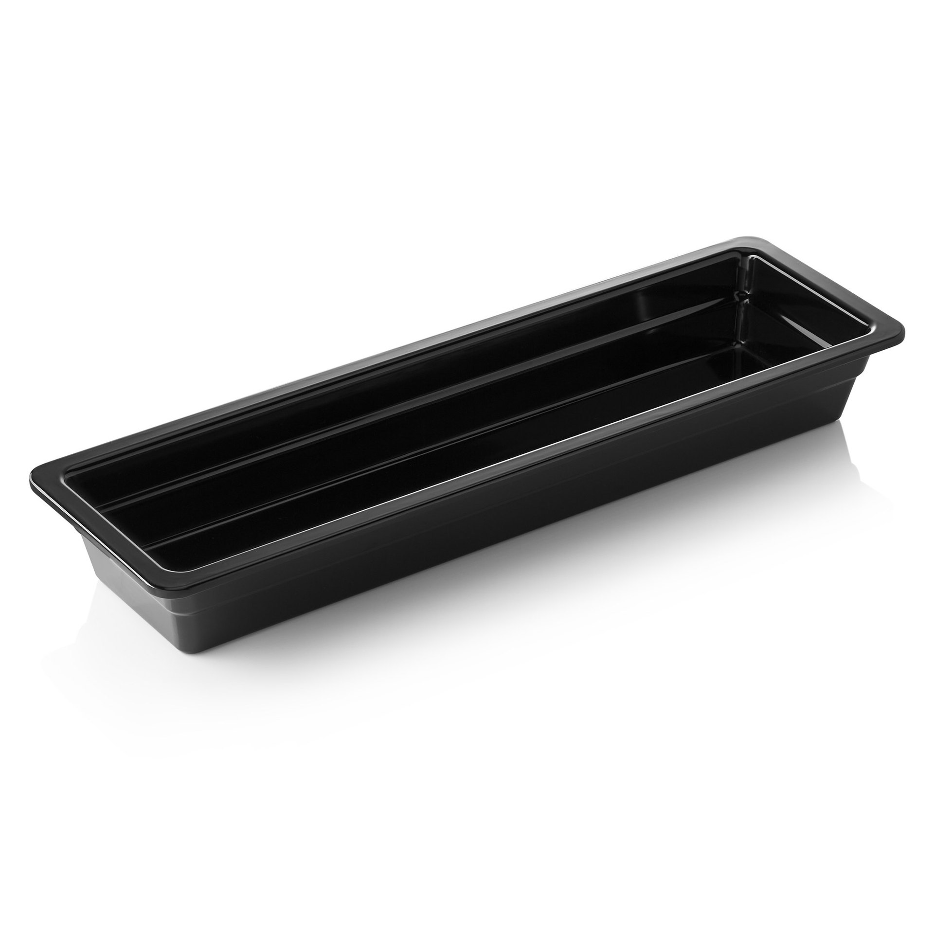 GN Behälter GN 65 BLACK 2/4-065 mm, schwarz, Melamin