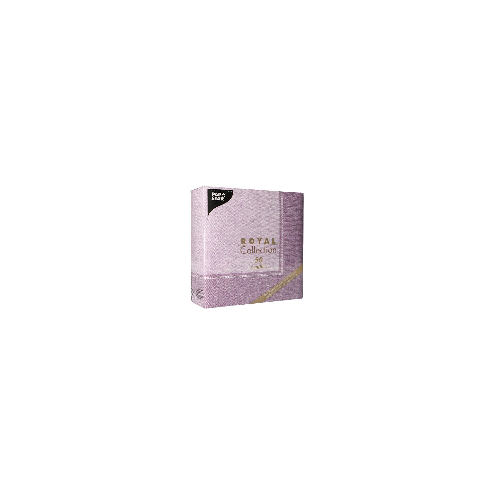 Servietten "ROYAL Collection" 1/4-Falz 40 cm x 40 cm flieder "Linum"
