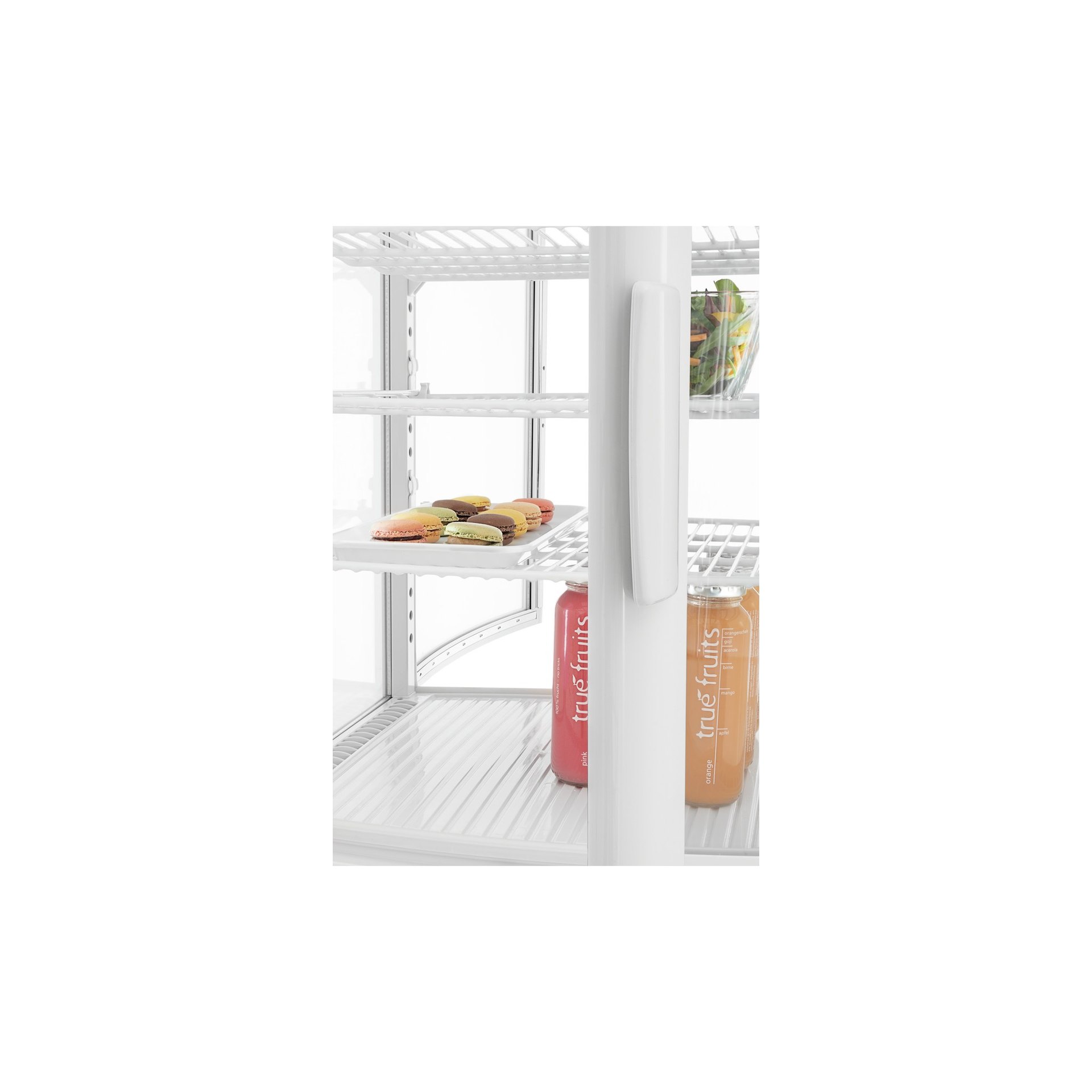 Mini-Kühlvitrine 75L2T weiß Mini-Kühlvitrine 98L2T weiß