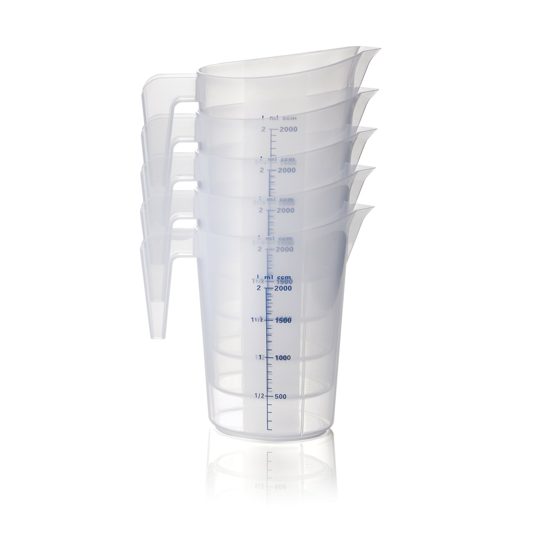 Messbecher, Ø 16 cm, 2 ltr., mit 100 ml Skalierung, Polypropylen