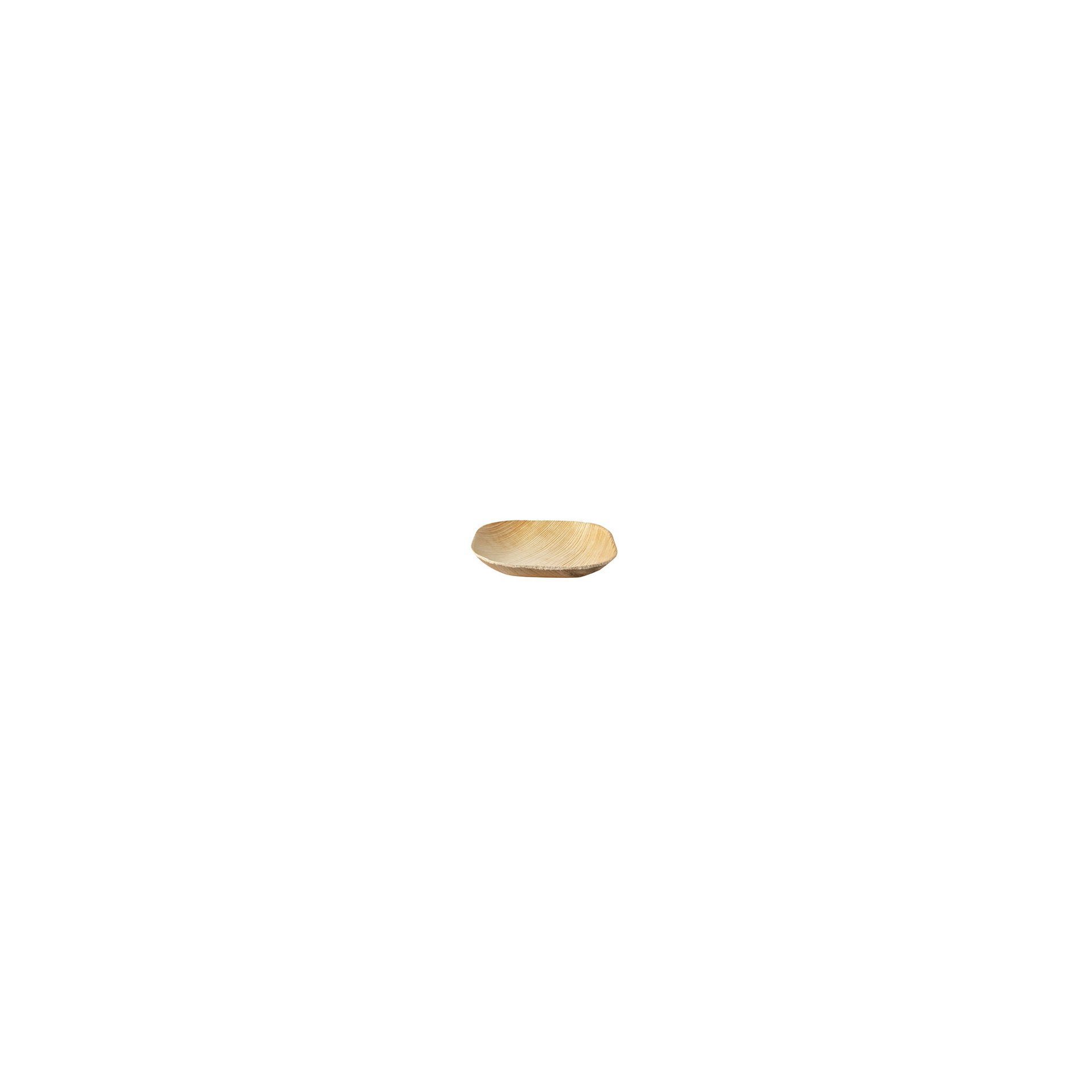 Teller, Palmblatt "pure" eckig 10 cm x 10 cm x 1,5 cm Teller, Palmblatt "pure" eckig 10 cm x 10 cm x 1,5 cm
