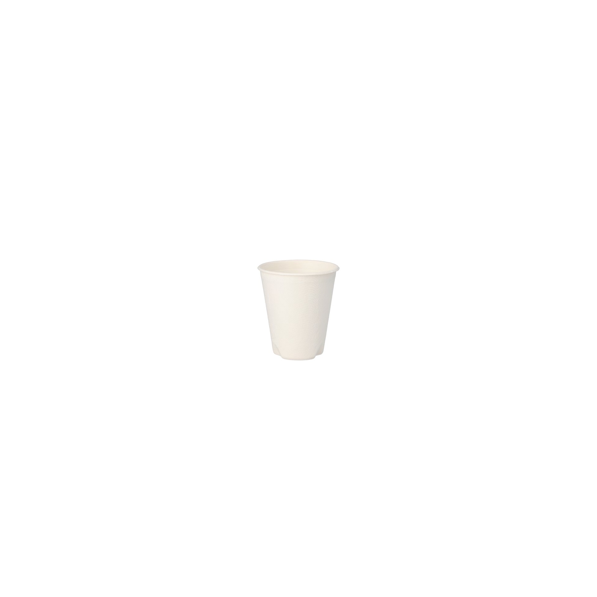 Trinkbecher, Zuckerrohr "pure" 0,2 l Ø 8 cm · 9,1 cm weiss für Heißgetränke Trinkbecher, Zuckerrohr "pure" 0,2 l Ø 8 cm · 9,1 cm weiss für Heißgetränke