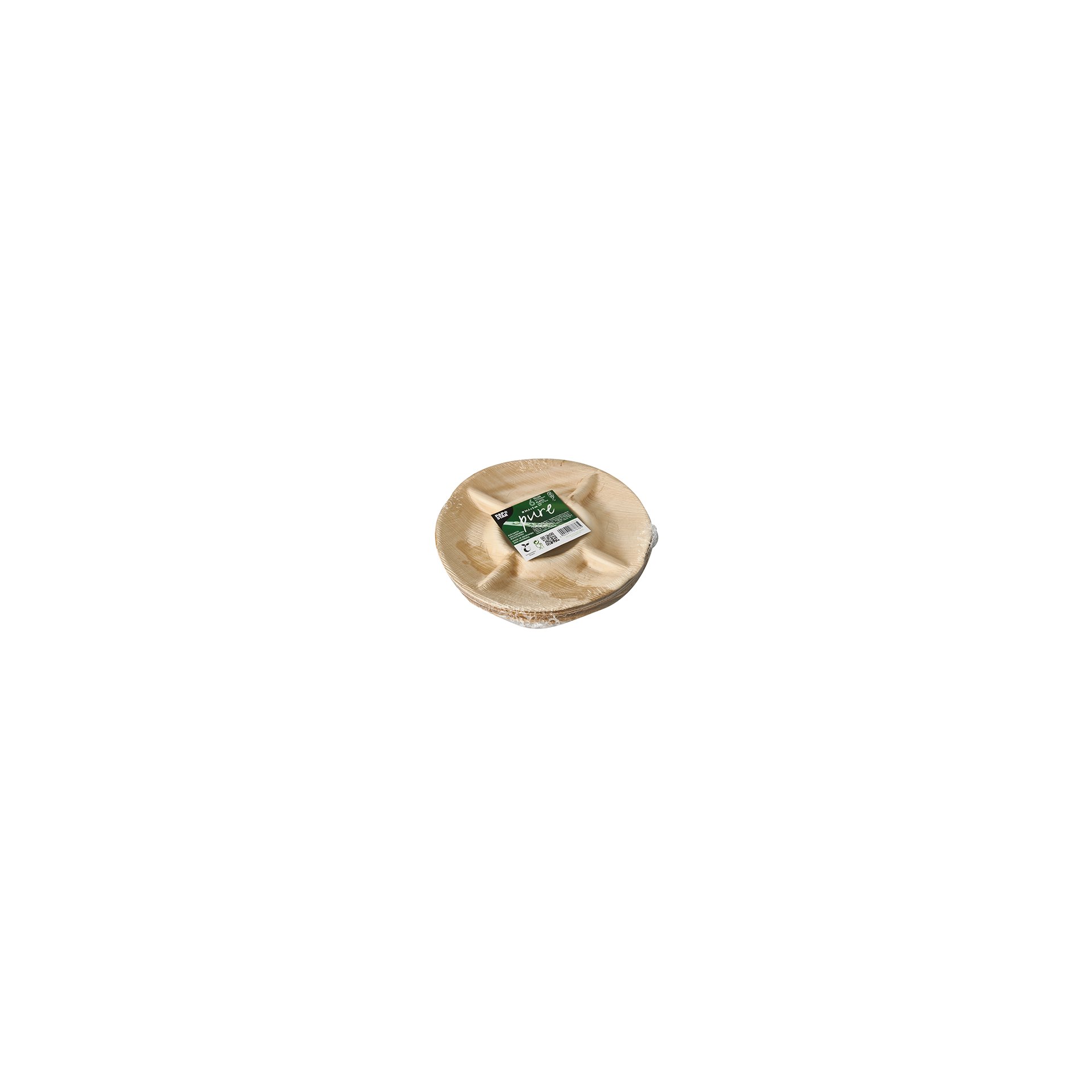 Teller, Palmblatt "pure" 5-geteilt Ø 24,5 cm · 2 cm