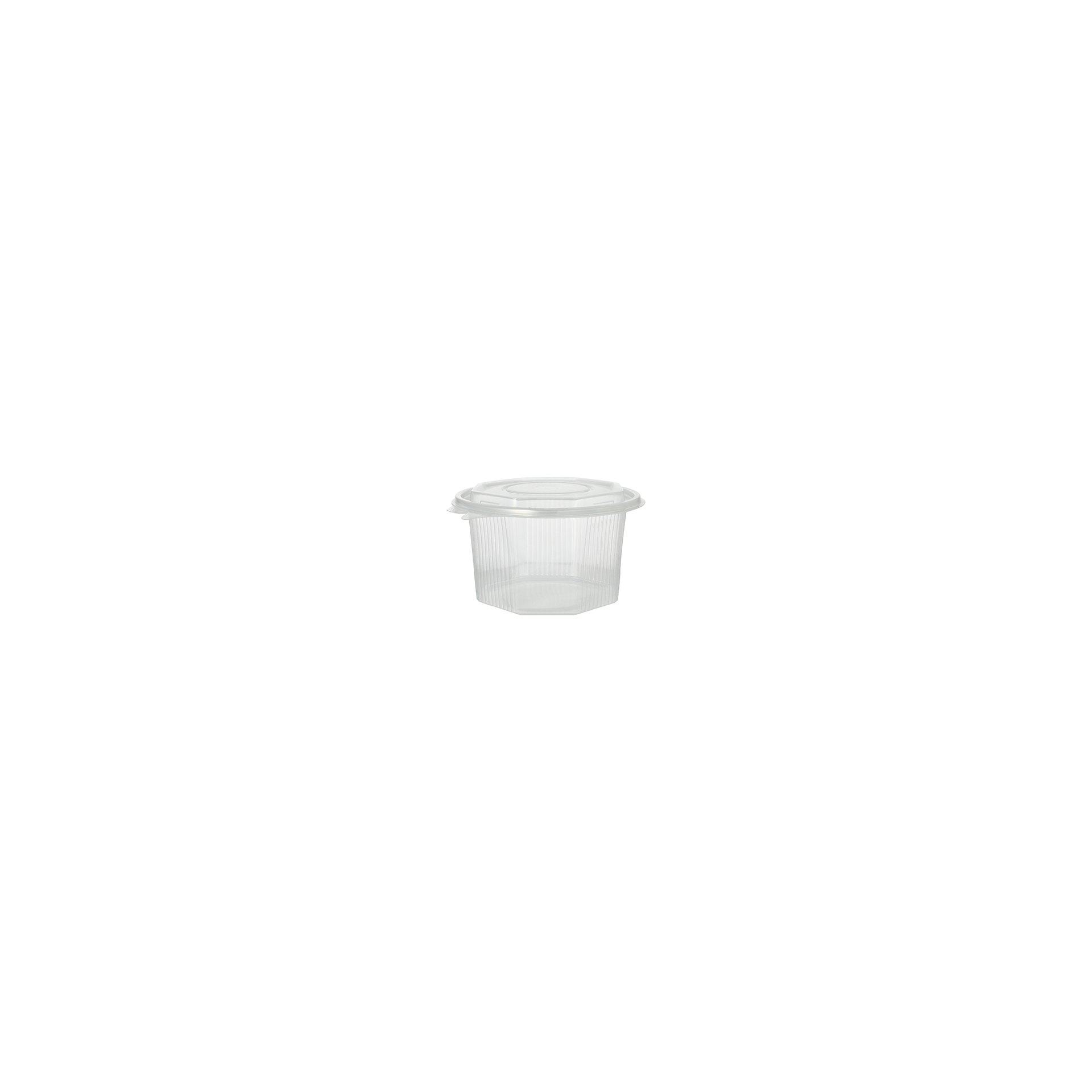 Verpackungsbecher mit Klappdeckeln, PP 8-eckig 1 l 8,3 cm x 13 cm x 13 cm transparent Verpackungsbecher mit Klappdeckeln, PP 8-eckig 1 l 8,3 cm x 13 cm x 13 cm transparent
