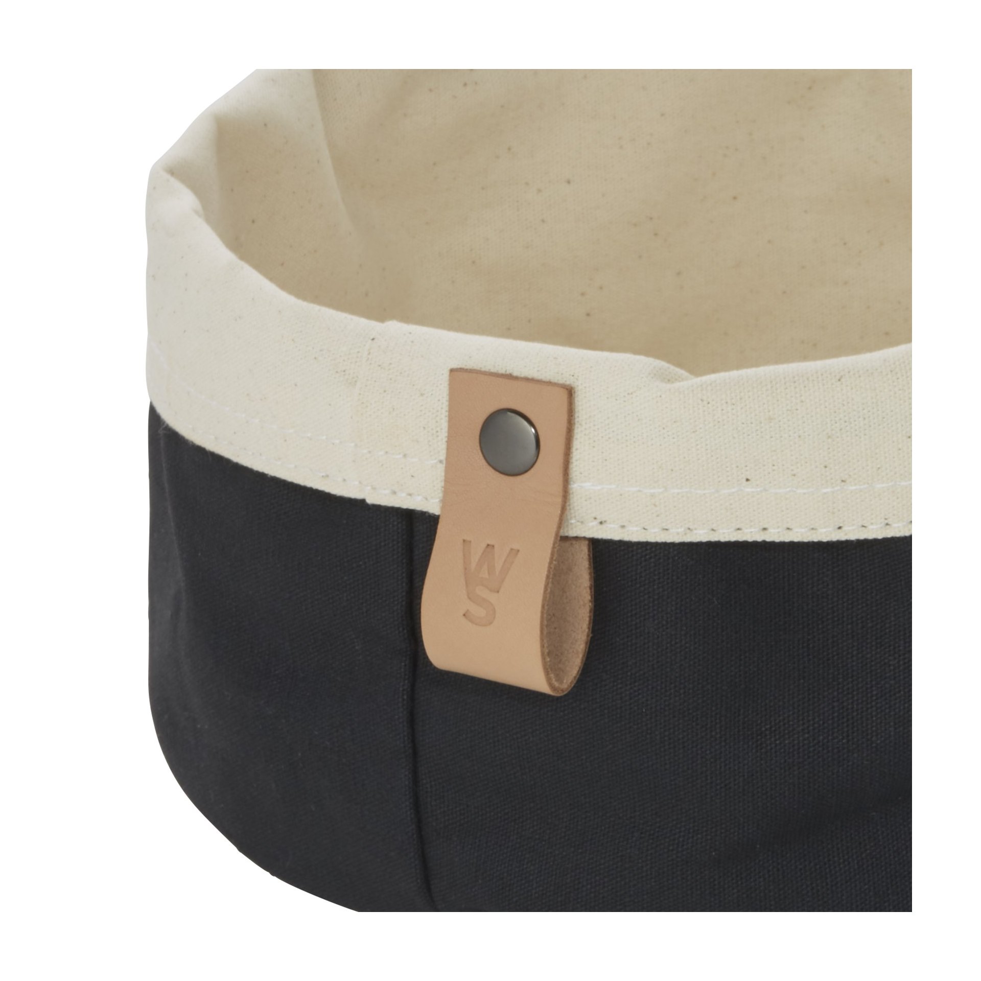 Brottasche FLIP COTTON, Ø 20 cm, Höhe 12 cm, schwarz/cream, Canvas Brottasche FLIP COTTON, Ø 20 cm, Höhe 12 cm, schwarz/cream, Canvas