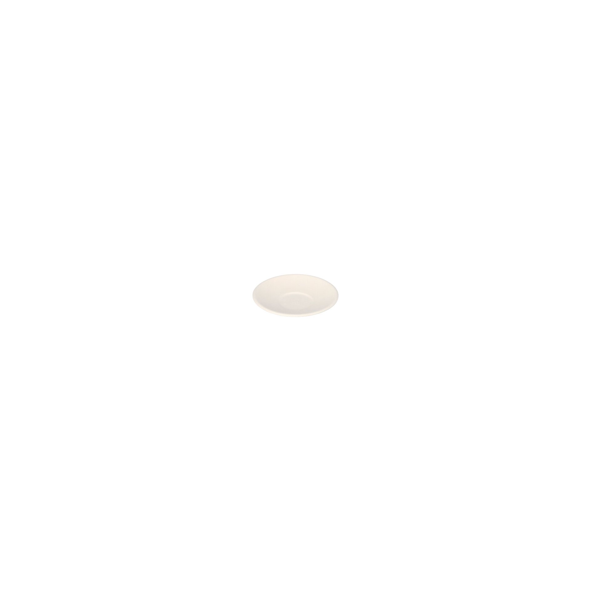 Teller Zuckerrohr "pure" rund Ø 9 cm · 1,3 cm weiss "Cella"
