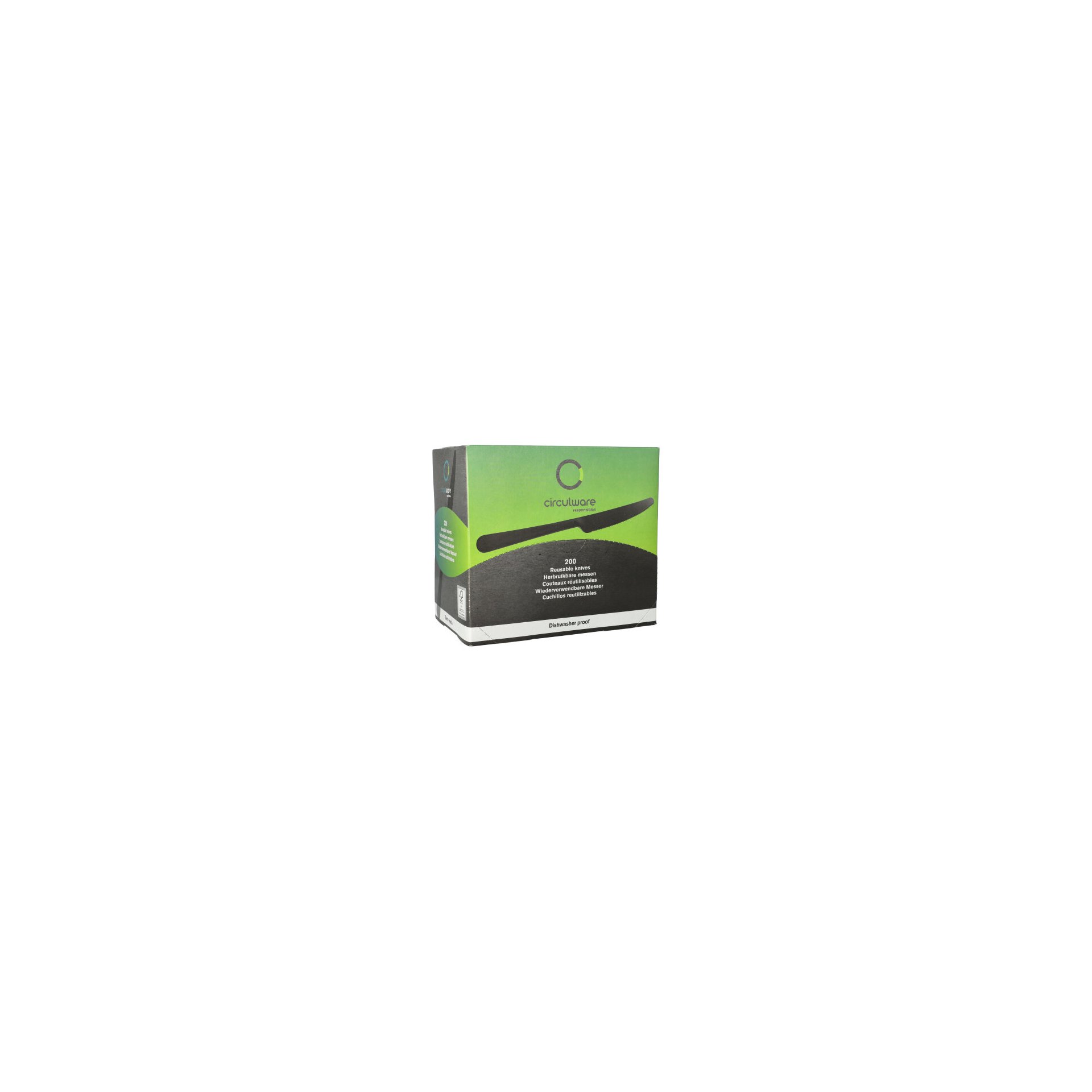 "Circulware" Mehrweg-Messer PP-MF 19,7 cm schwarz "Gaia" extra stabil, in Spenderbox "Circulware" Mehrweg-Messer PP-MF 19,7 cm schwarz "Gaia" extra stabil, in Spenderbox