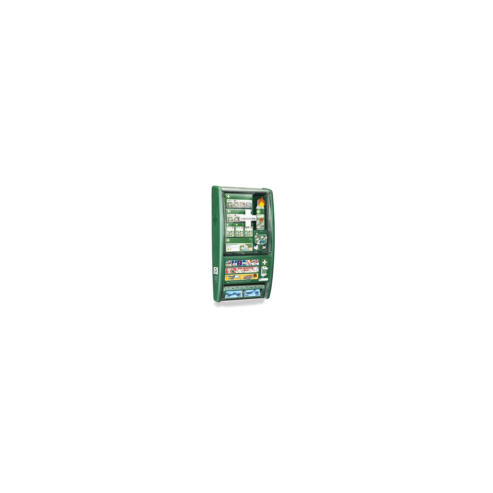 "Cederroth" First Aid & Burn Station 11,7 cm x 29,4 cm x 57,2 cm grün detectable