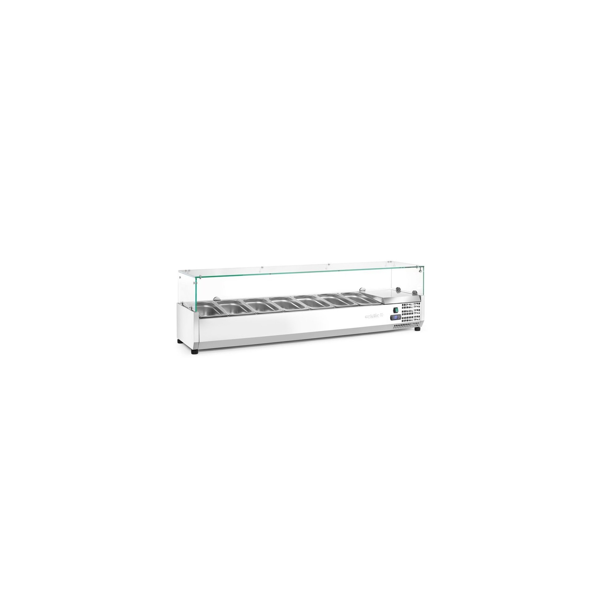Aufsatz-Kühlvitrine Arktic, 7x GN ¼ 1505x335x460mm