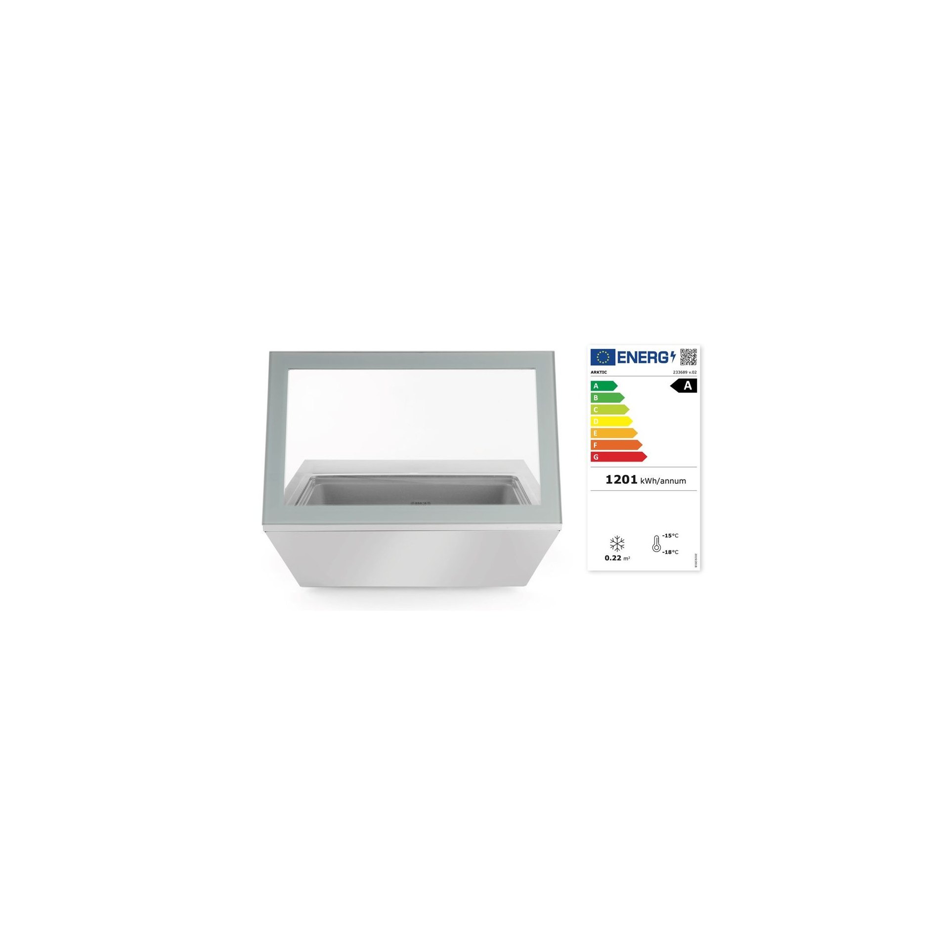 Eiscreme-Display-Gefrierschrank, Arktic 867x735x373mm Eiscreme-Display-Gefrierschrank, Arktic 867x735x373mm