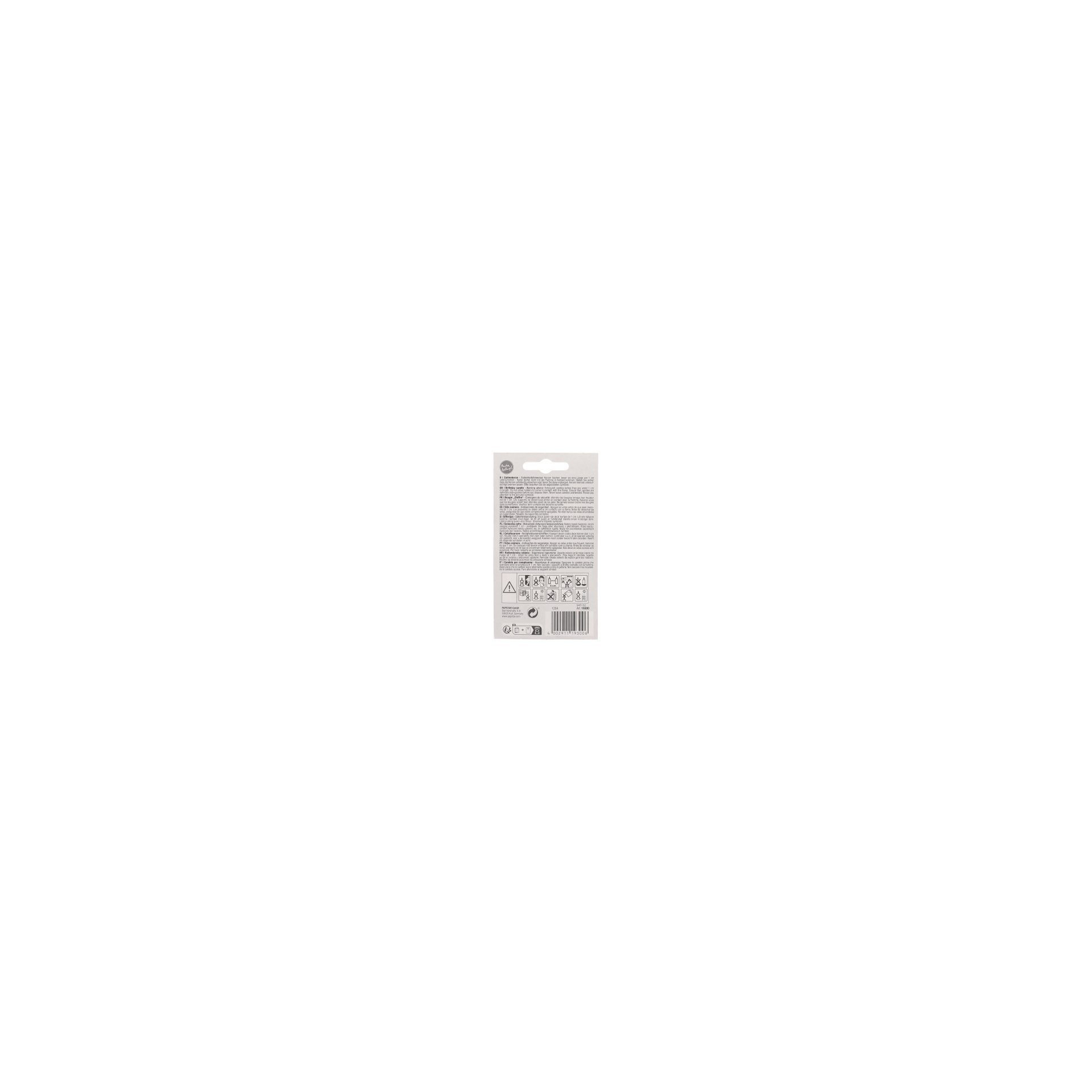 Zahlenkerze 7,3 cm weiss "0" mit rotem Rand