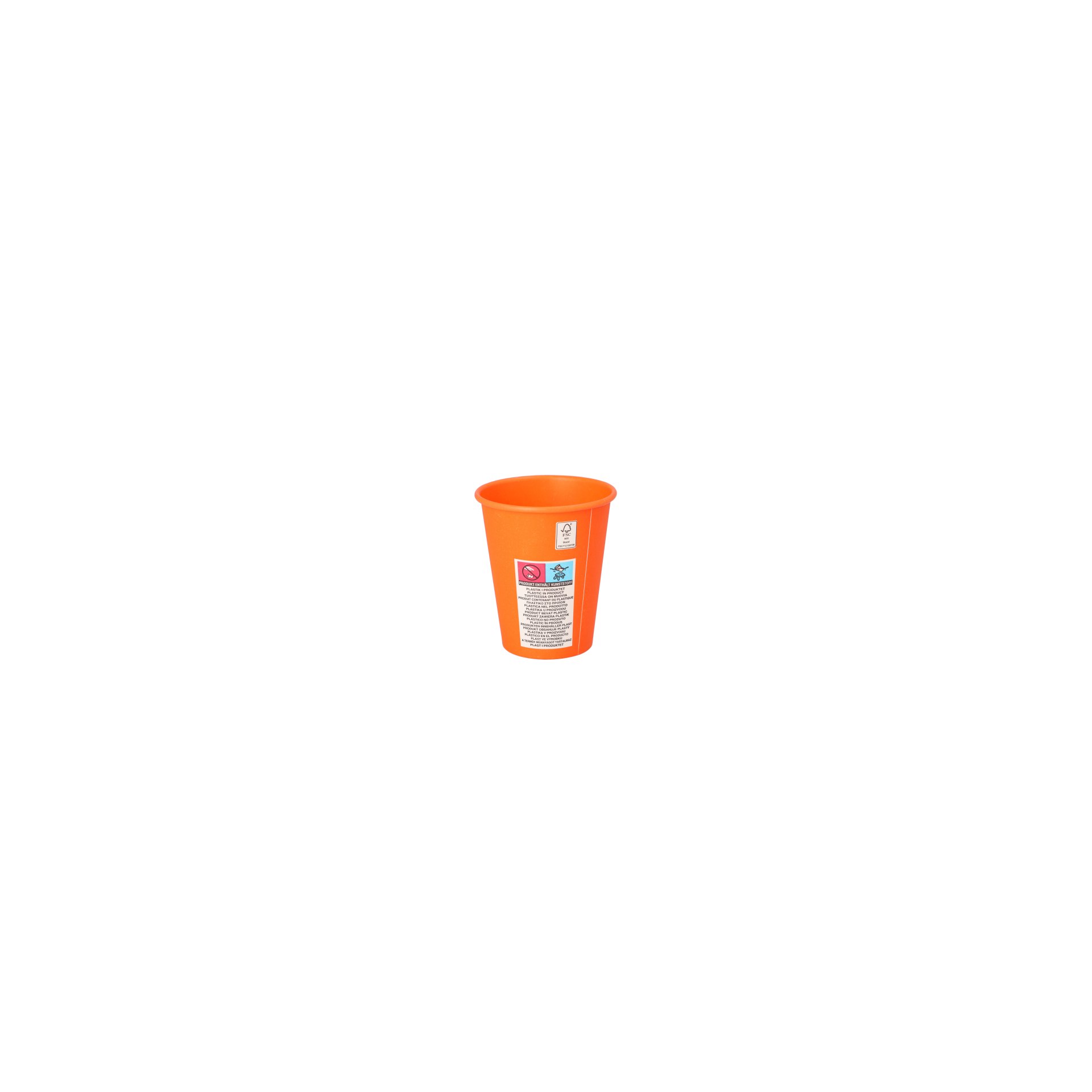 Trinkbecher, Pappe "To Go" 0,2 l Ø 8 cm · 9,2 cm orange Trinkbecher, Pappe "To Go" 0,2 l Ø 8 cm · 9,2 cm orange
