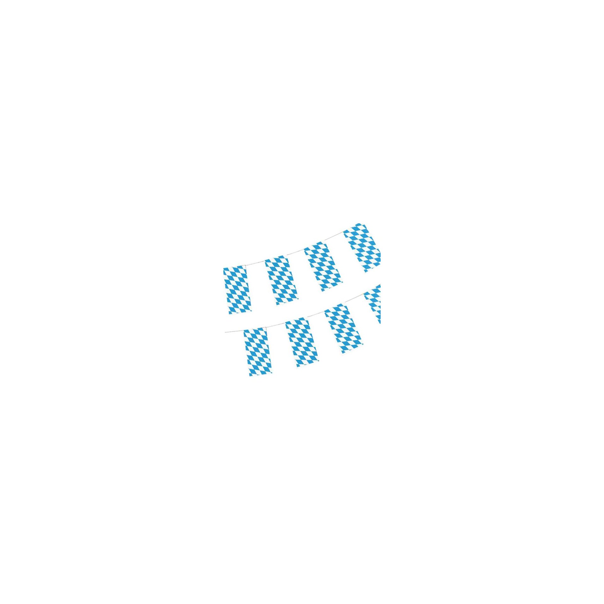 Flaggenkette, Papier 10 m "Bayrisch Blau" schwer entflammbar Flaggenkette, Papier 10 m "Bayrisch Blau" schwer entflammbar