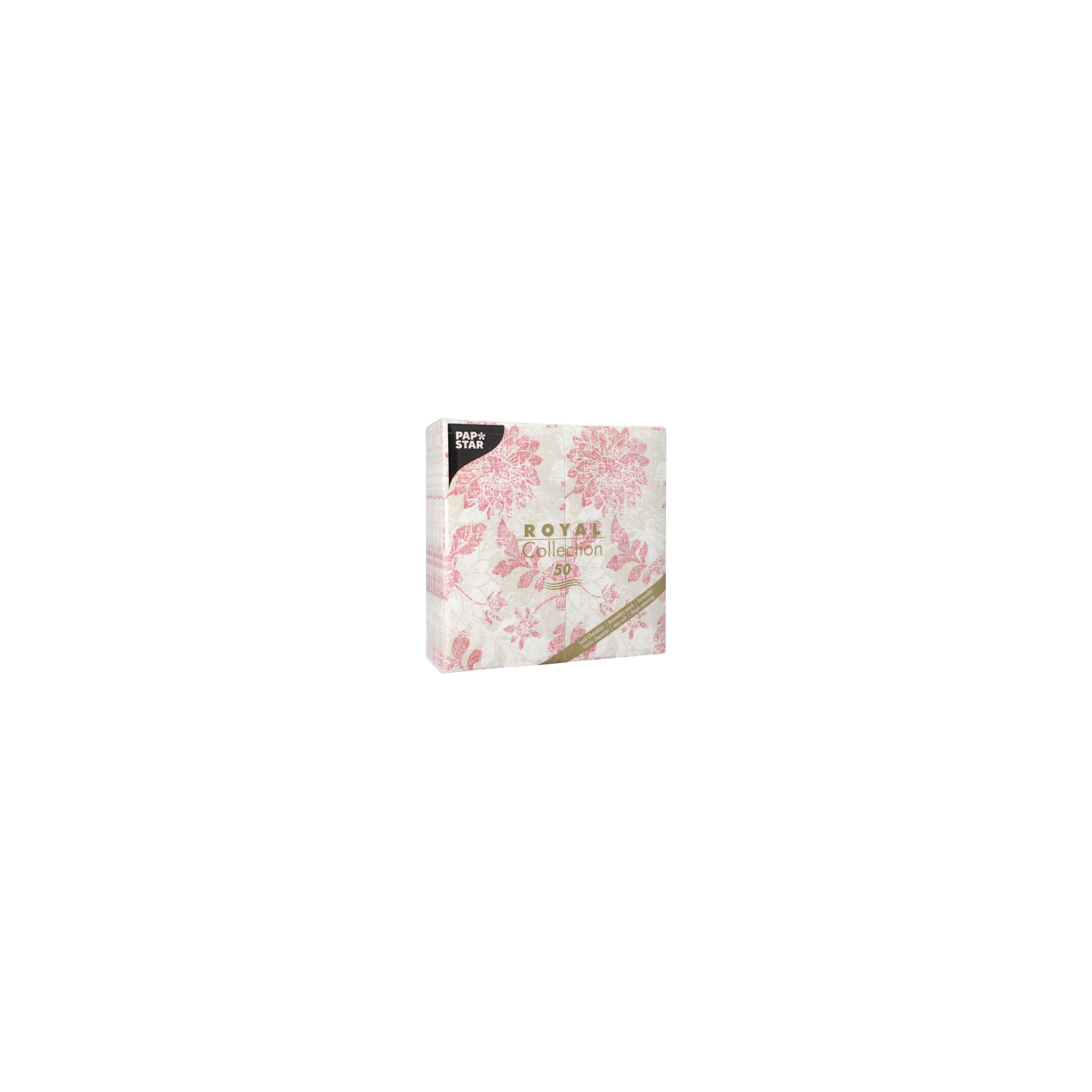 Servietten "ROYAL Collection" 1/8-Falz 40 cm x 40 cm bordeaux "Flowers" Servietten "ROYAL Collection" 1/8-Falz 40 cm x 40 cm bordeaux "Flowers"