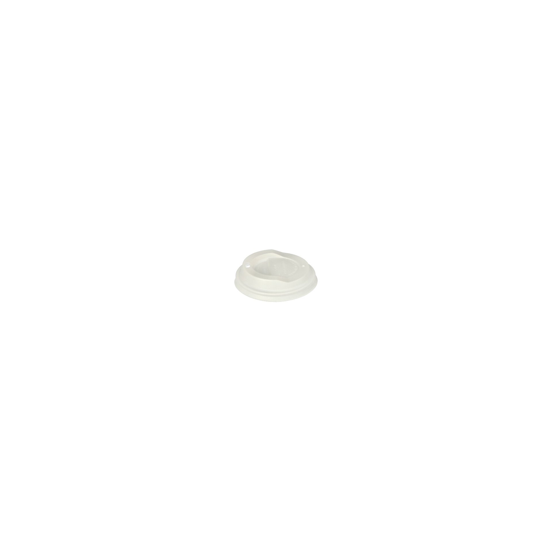 Dom-Deckel, C-PLA rund Ø 9 cm · 2,1 cm weiss