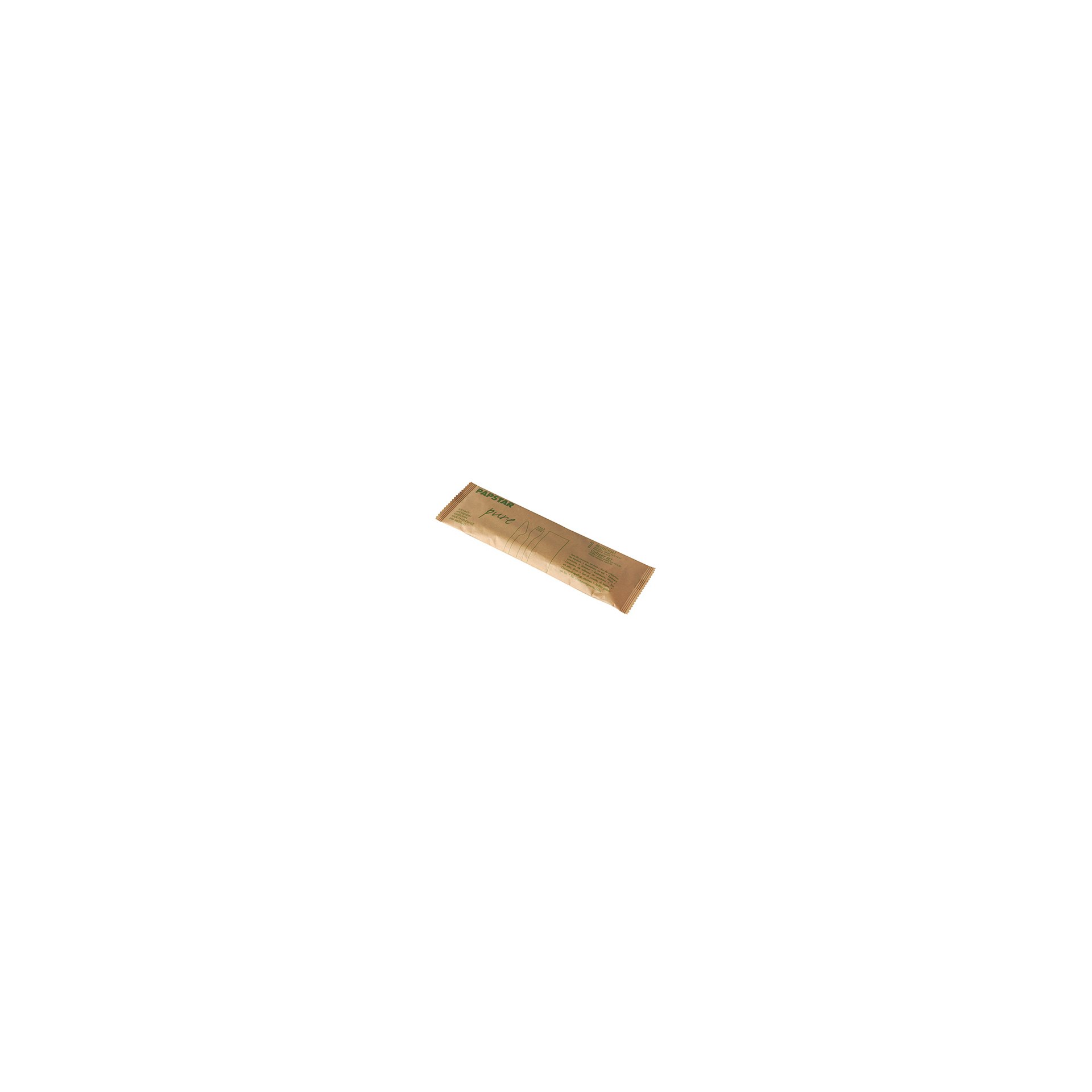 Besteckset, Holz "pure" : Messer, Gabel, Serviette in Papierbeutel Besteckset, Holz "pure" : Messer, Gabel, Serviette in Papierbeutel