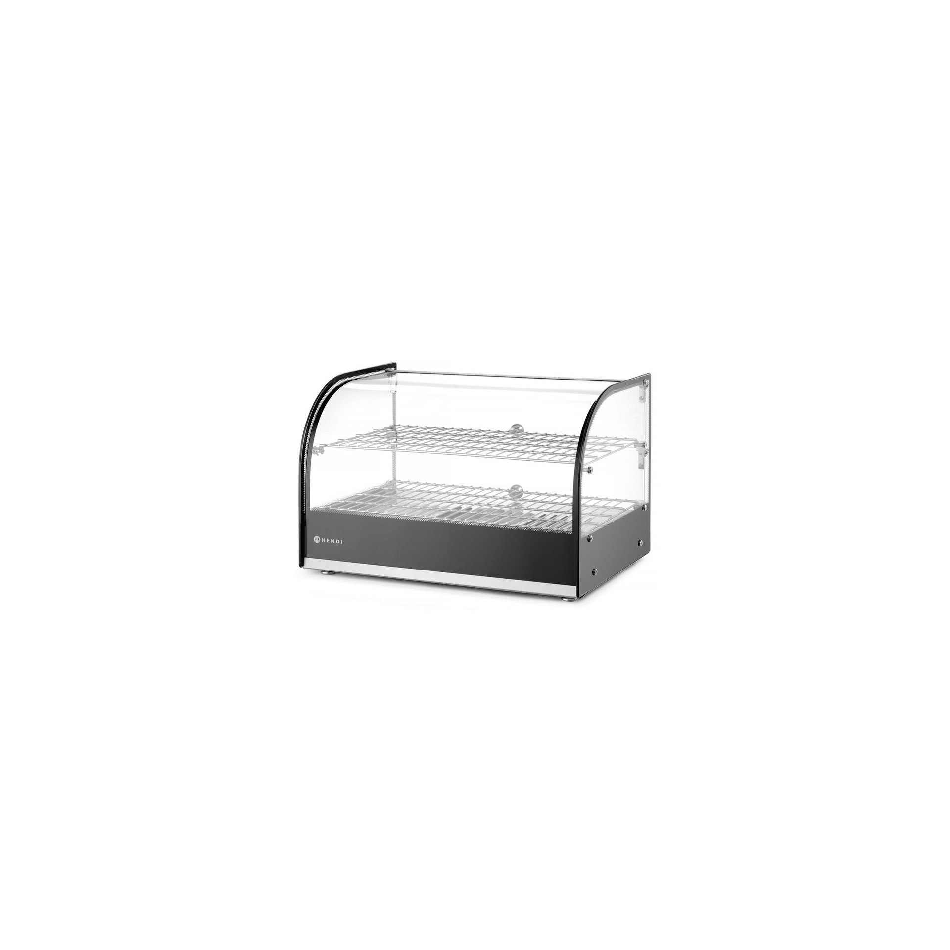 Warmhaltevitrine doppelt, doppelt, Schwarz, 220-240V/800W, 554x376x(H)376mm