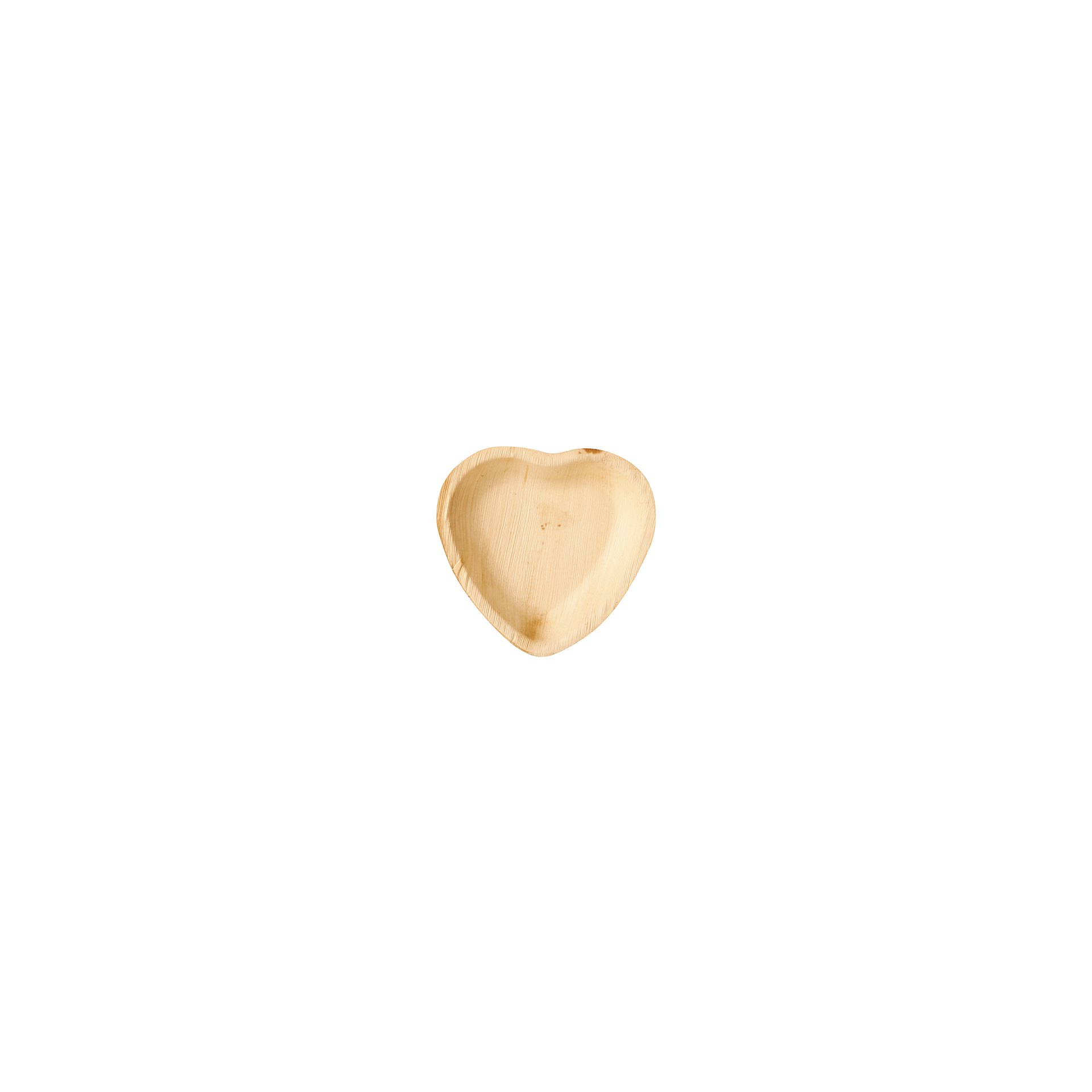 Teller, Palmblatt "pure" 15,5 cm x 3 cm "Herz" Teller, Palmblatt "pure" 15,5 cm x 3 cm "Herz"