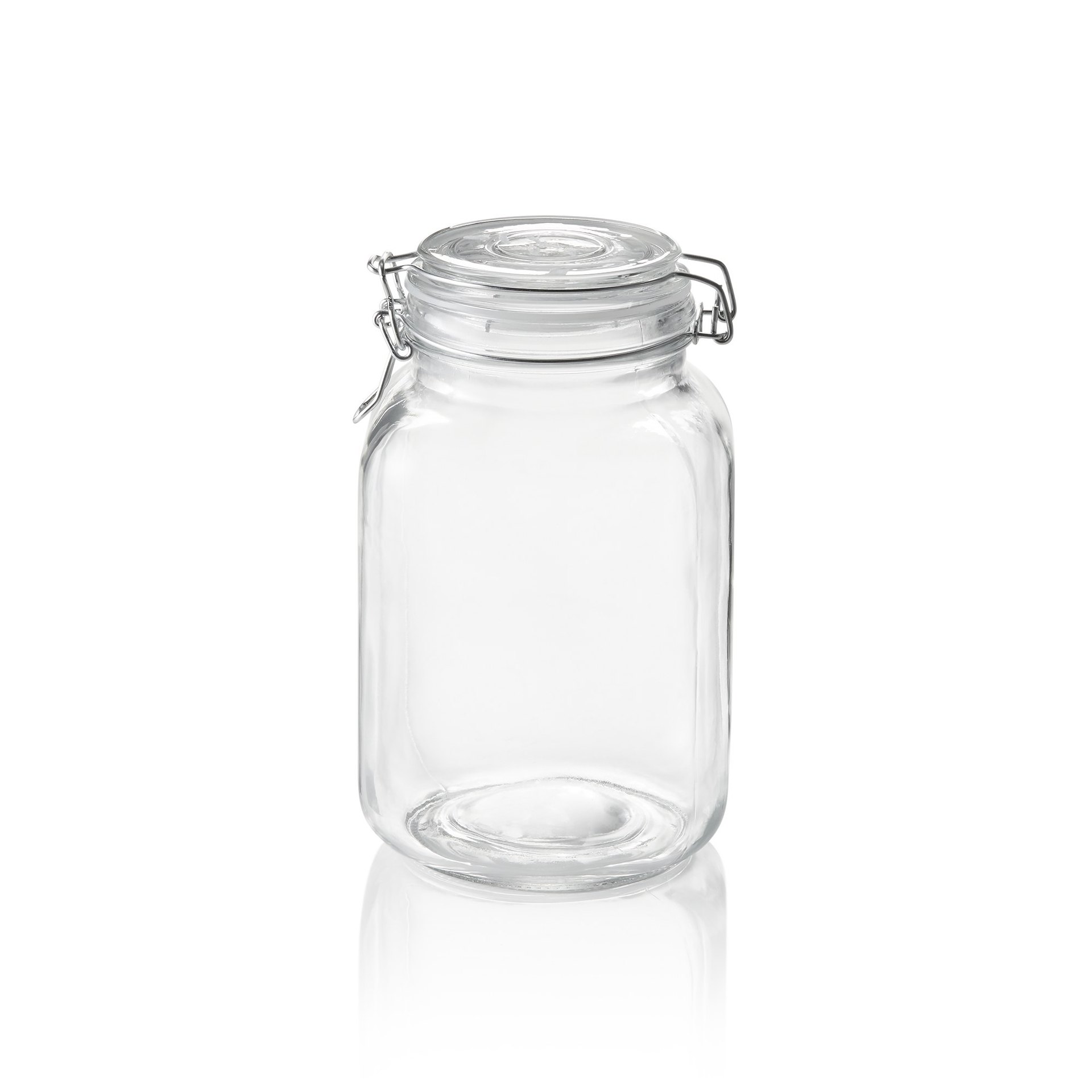 Vorratsglas XL, 2 ltr., Ø 9 cm, Höhe 21 cm, Glas, Edelstahl, Silikon Vorratsglas XL, 2 ltr., Ø 9 cm, Höhe 21 cm, Glas, Edelstahl, Silikon